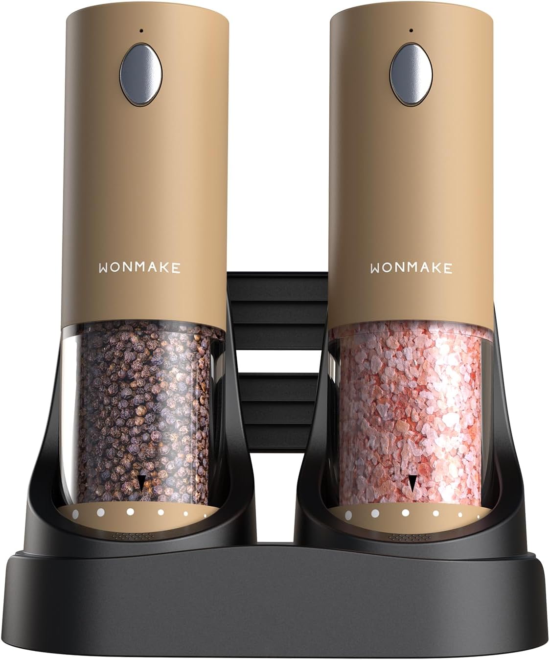Electric Salt and Pepper Grinder Set with Adjustable Coarseness