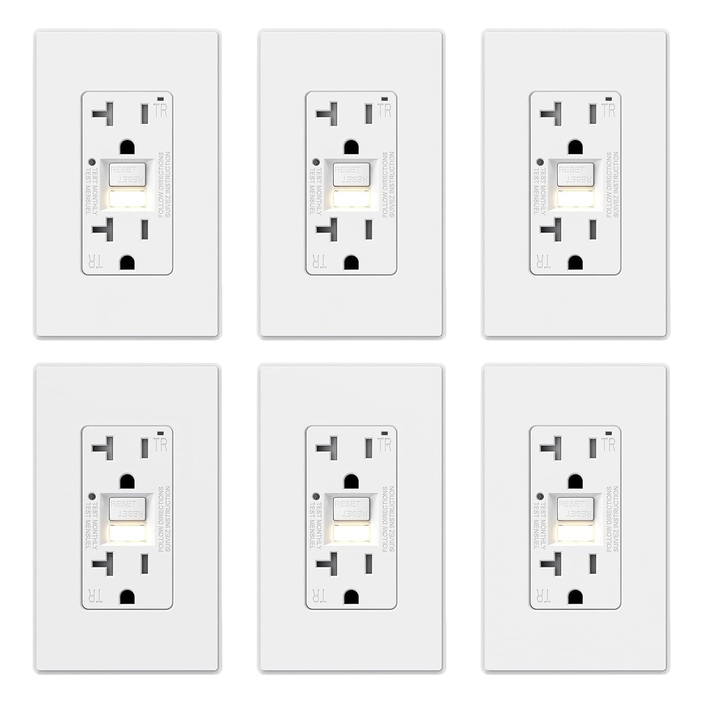 ELEGRP GFCI Outlet with Nightlight for Enhanced Safety and Convenience