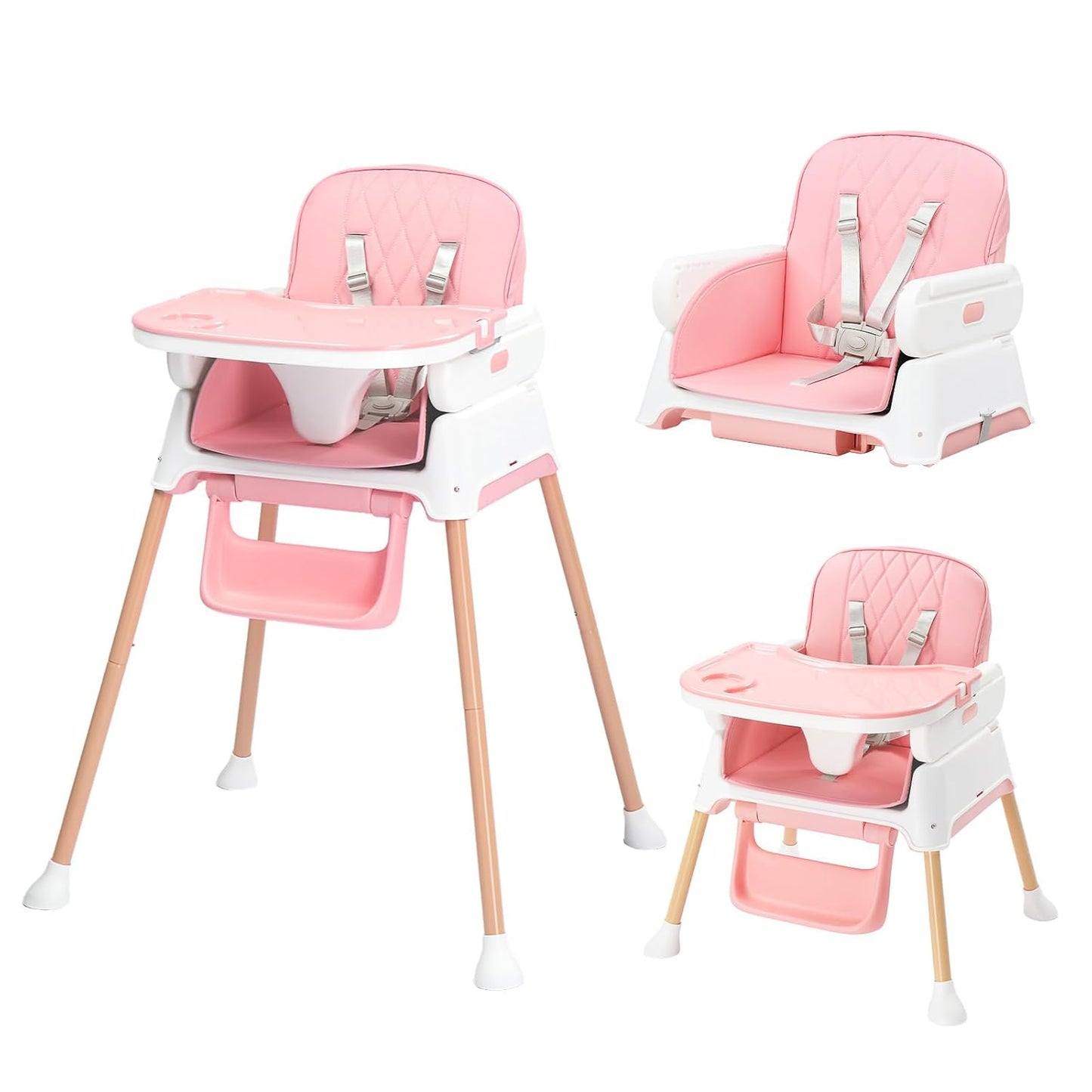5 in 1 Baby High Chair for Babies and Toddlers - Portable & Compact
