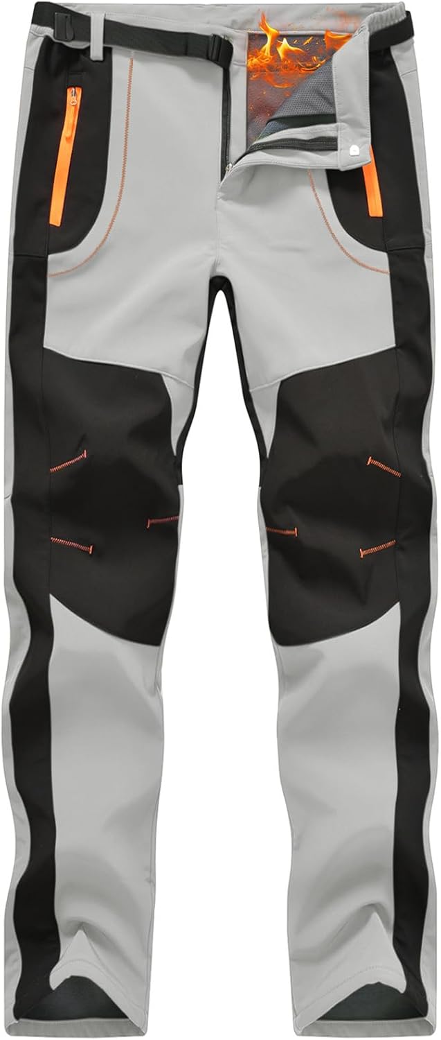 Rdruko Men's Snow Ski Pants Waterproof Insulated for Winter Fun