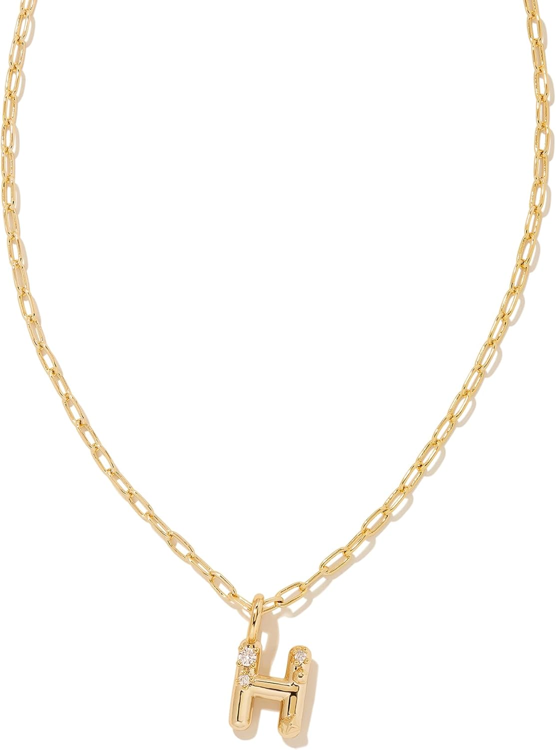 Kendra Scott Crystal Letter Short Pendant Necklace for Women