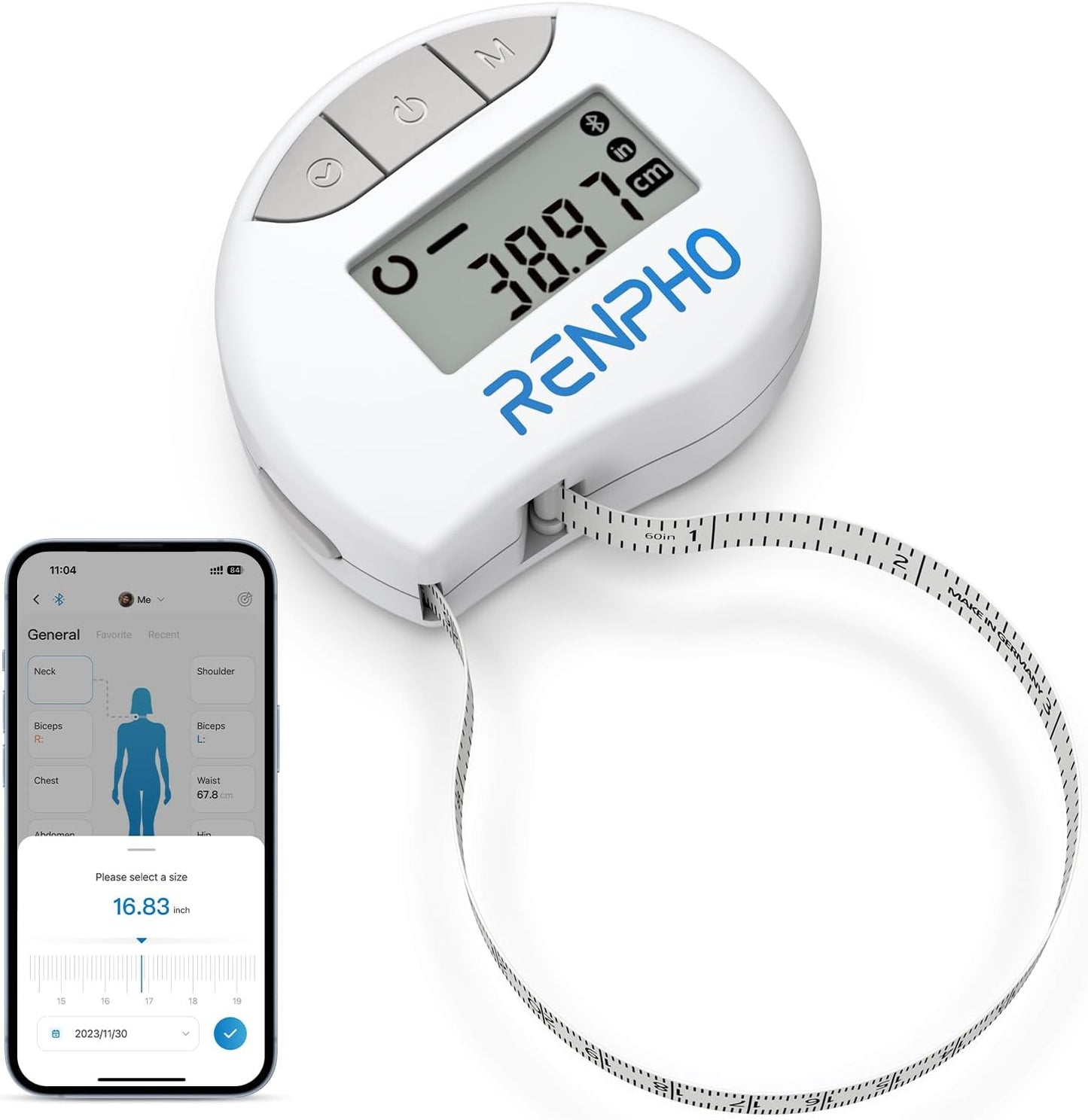 RENPHO Smart Tape Measure - Track Your Body Measurements Easily!
