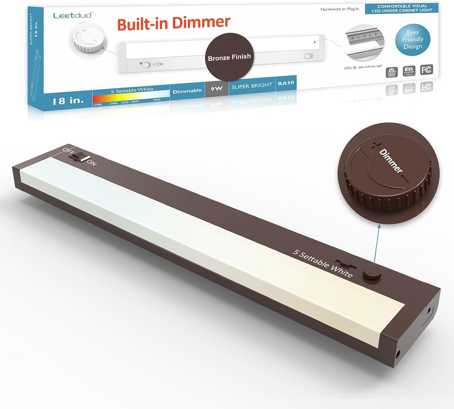 Under Cabinet Lighting with Built-in Dimmer for Kitchen Use
