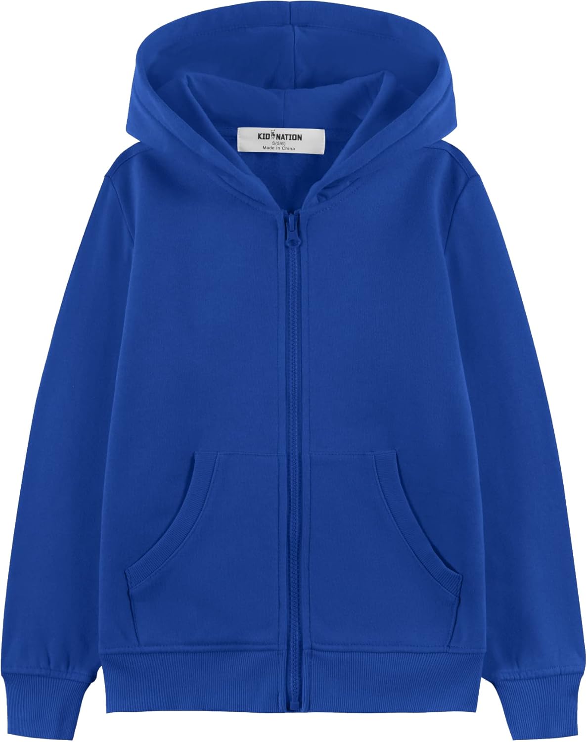 Kid Nation Kids Soft Brushed Fleece Zip-Up Hoodie for All Ages