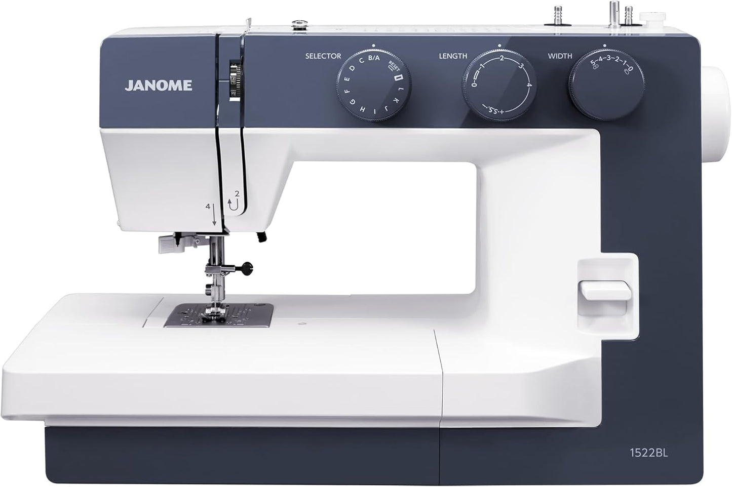 Janome 1522BL Sewing Machine with Wide Sewing Base for Versatility
