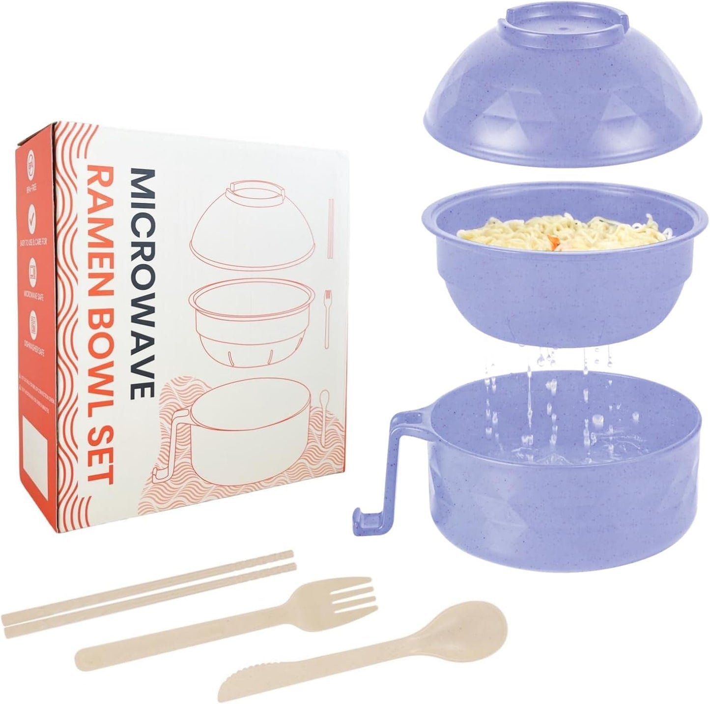 BPA-Free Microwave Ramen Set: College Dorm Essential