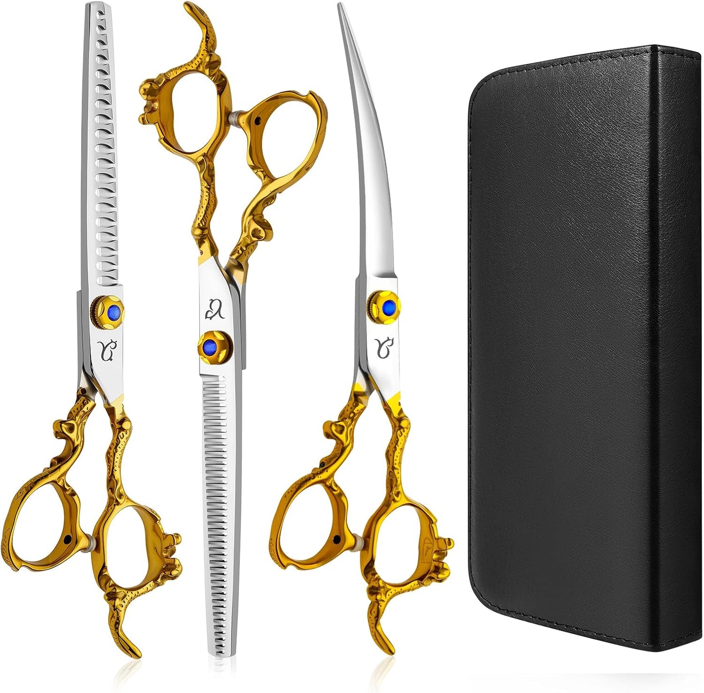 Professional Dog Grooming Scissors Set for All Pet Types