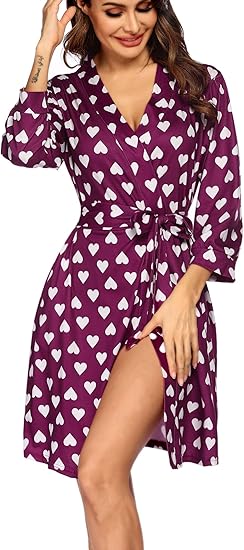 Hotouch Womens Knee Length Lightweight Cotton Bath Robe Review