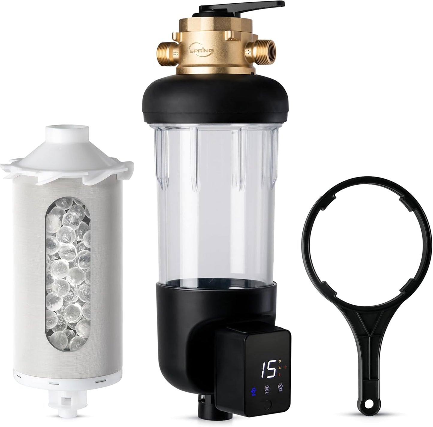 iSpring WSP50SL-ARJ-BP Whole House Spin Down Water Filter