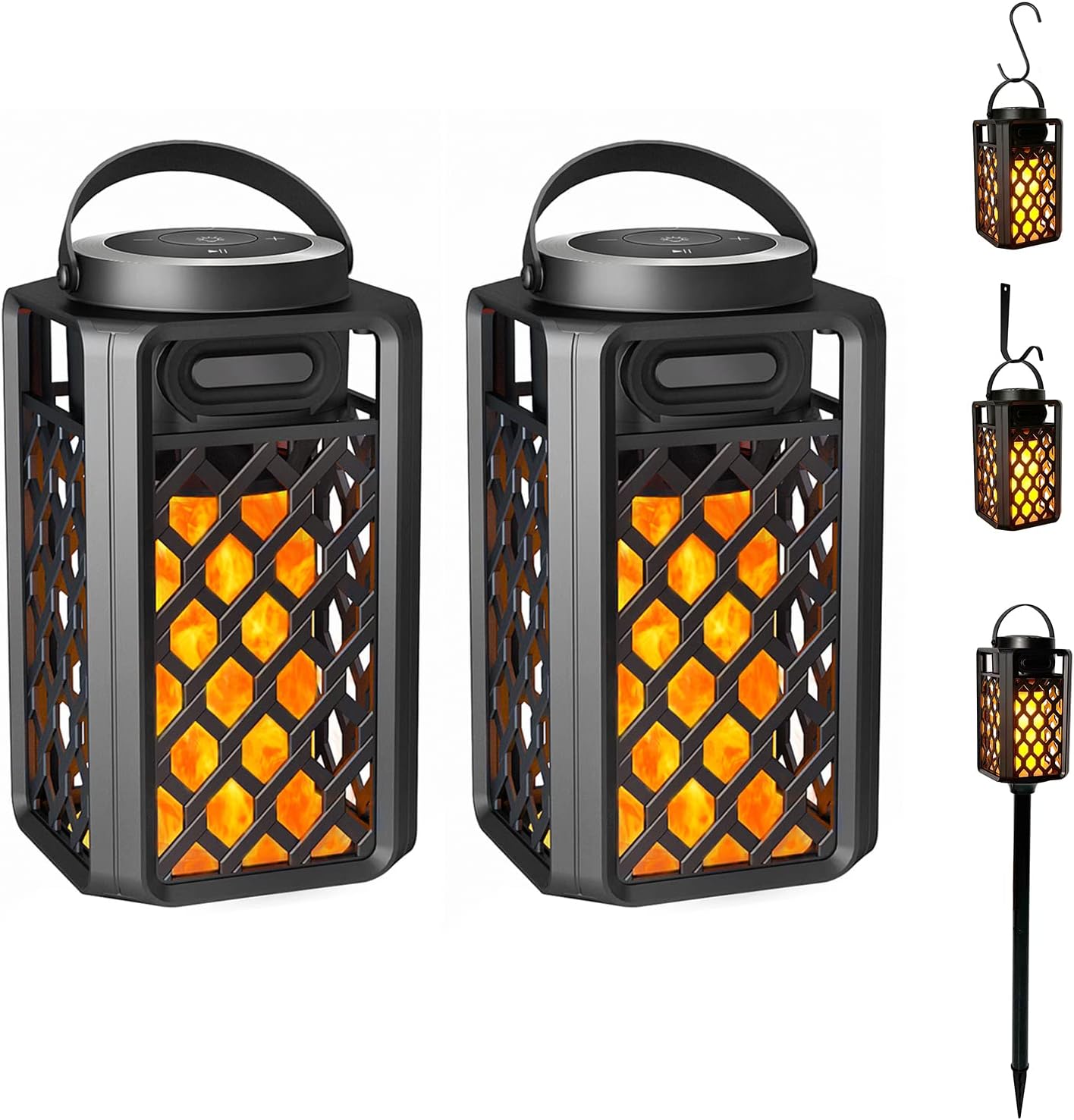 Wireless Flame Torch Speakers - HD Audio, IP67 Waterproof, LED Night Lights