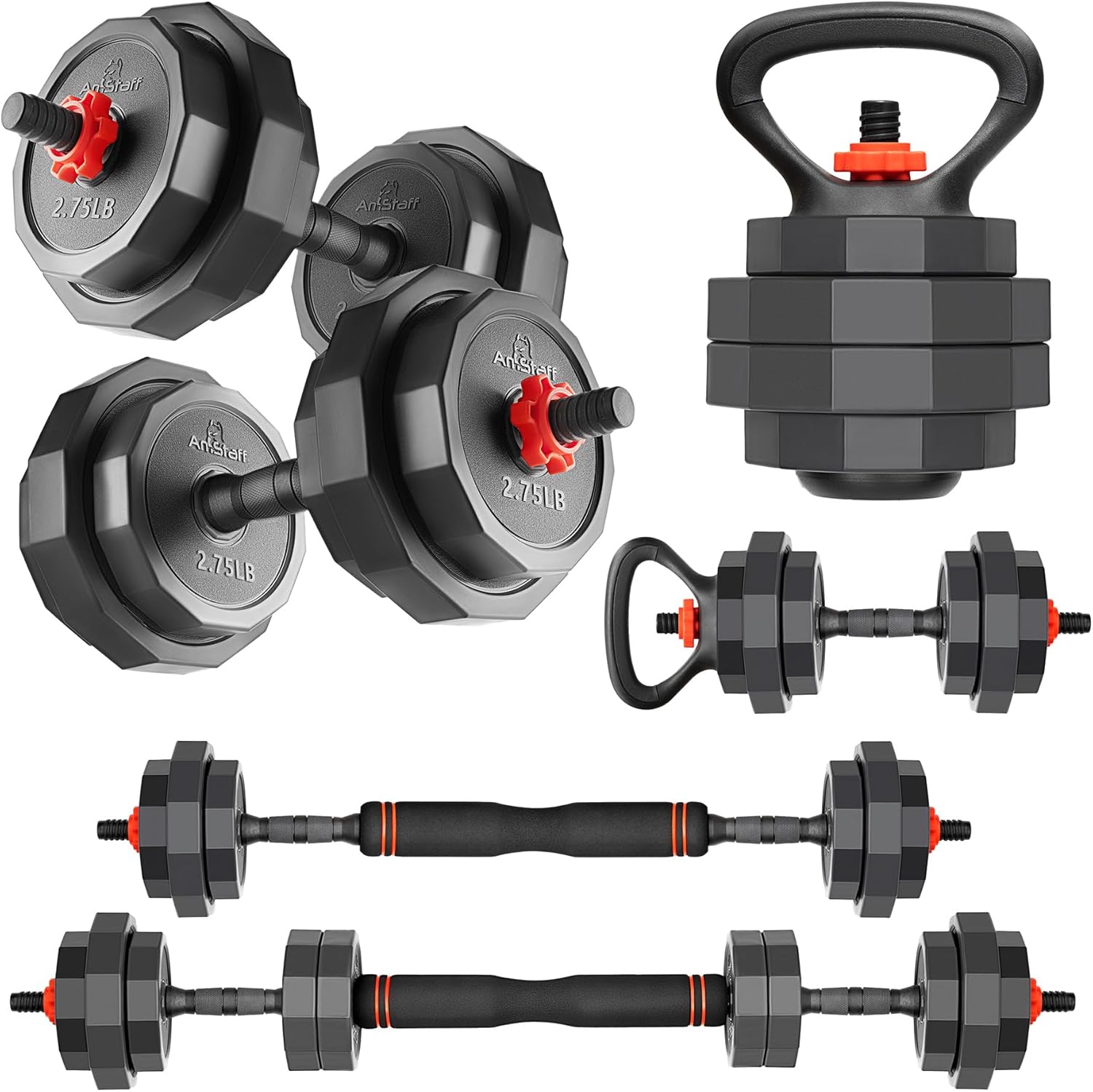 AmStaff 3in1 Adjustable Weight Set 12 Levels, Enhanced Transition