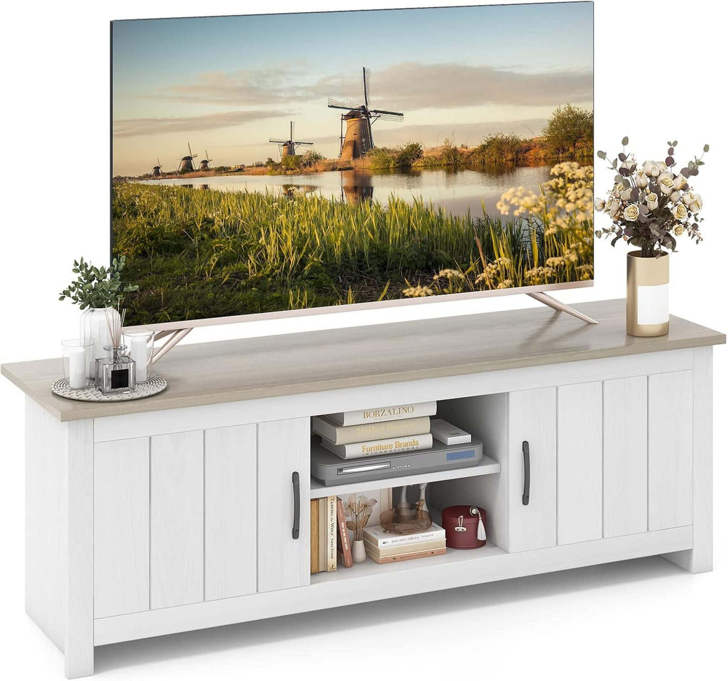Tangkula 65 TV Stand: Organized Entertainment