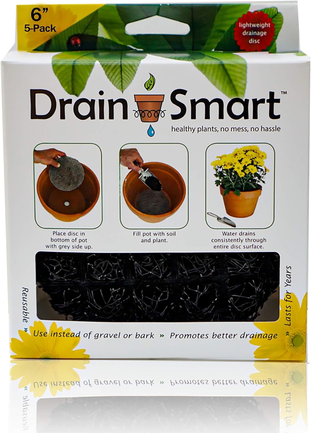 Drain Smart: 3D Mesh Discs - Prevent Root Rot