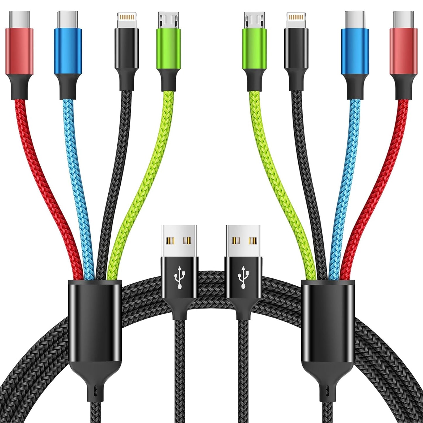 Firsting Nylon Braided 4 in 1 Charging Cable - All Devices, One Cable!