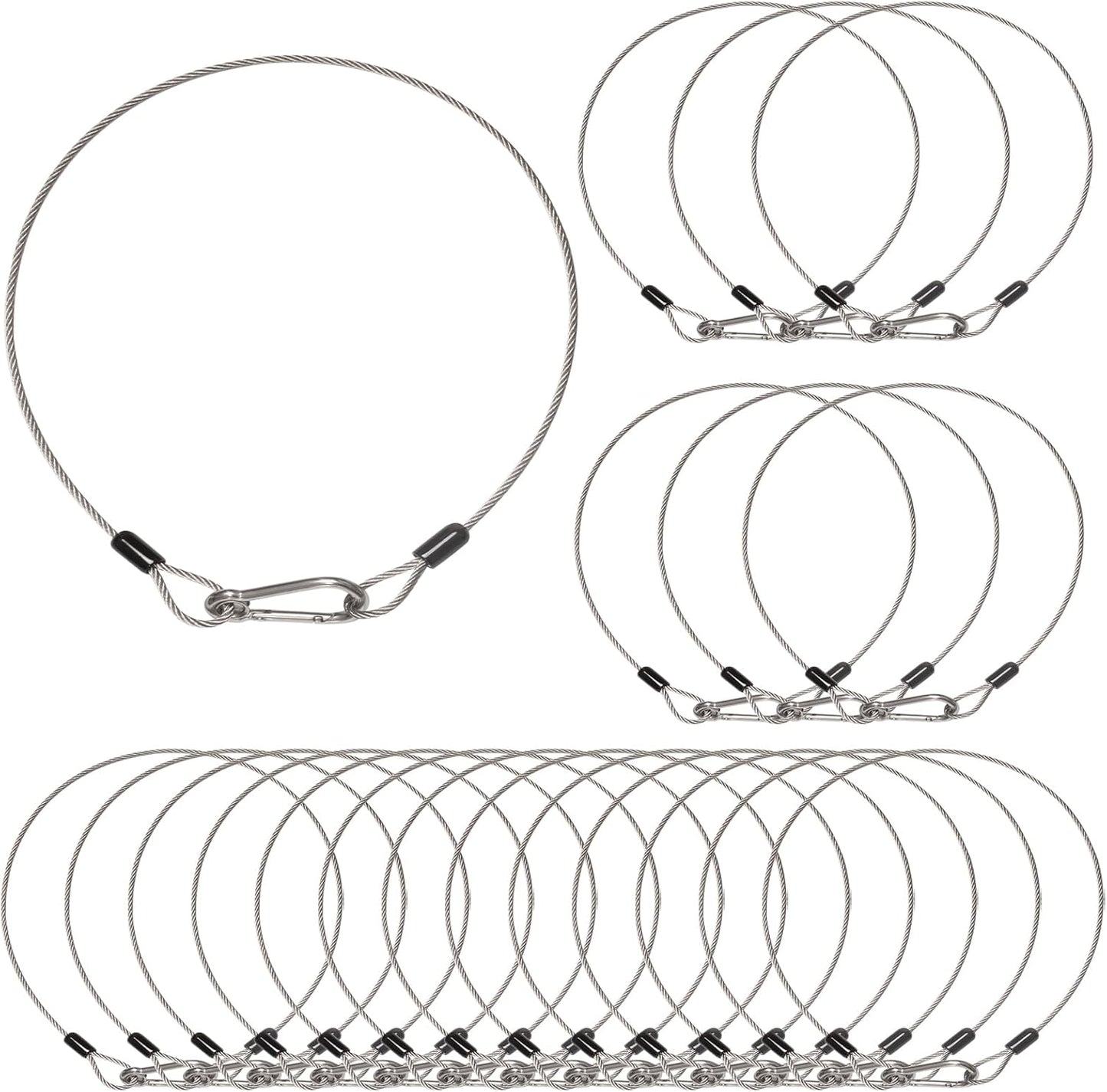 20 Pack Stage Light Safety Cables for Secure DJ Lighting