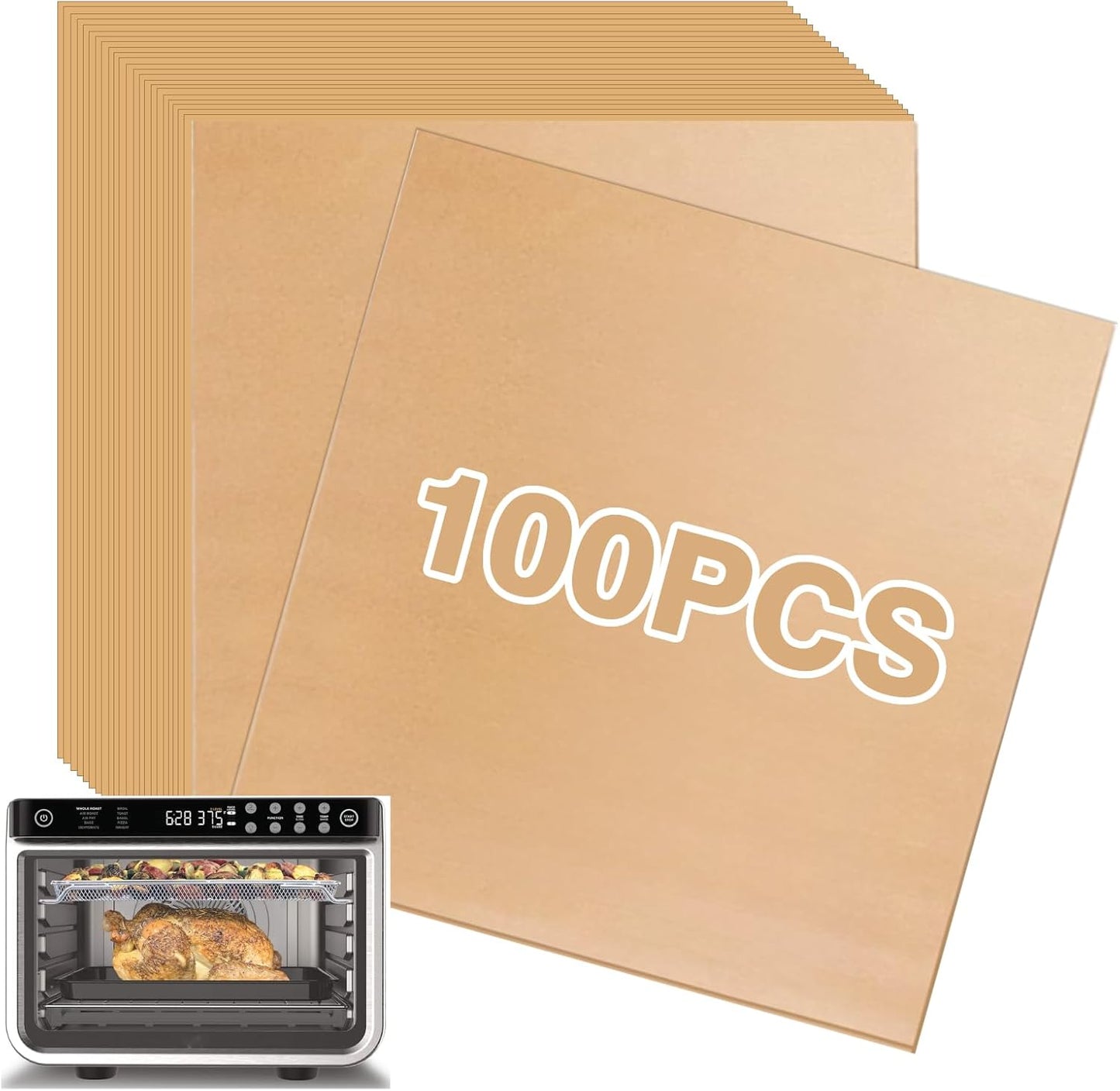 Ninja Air Fryer Parchment Liners - 100 Pc Brikinte