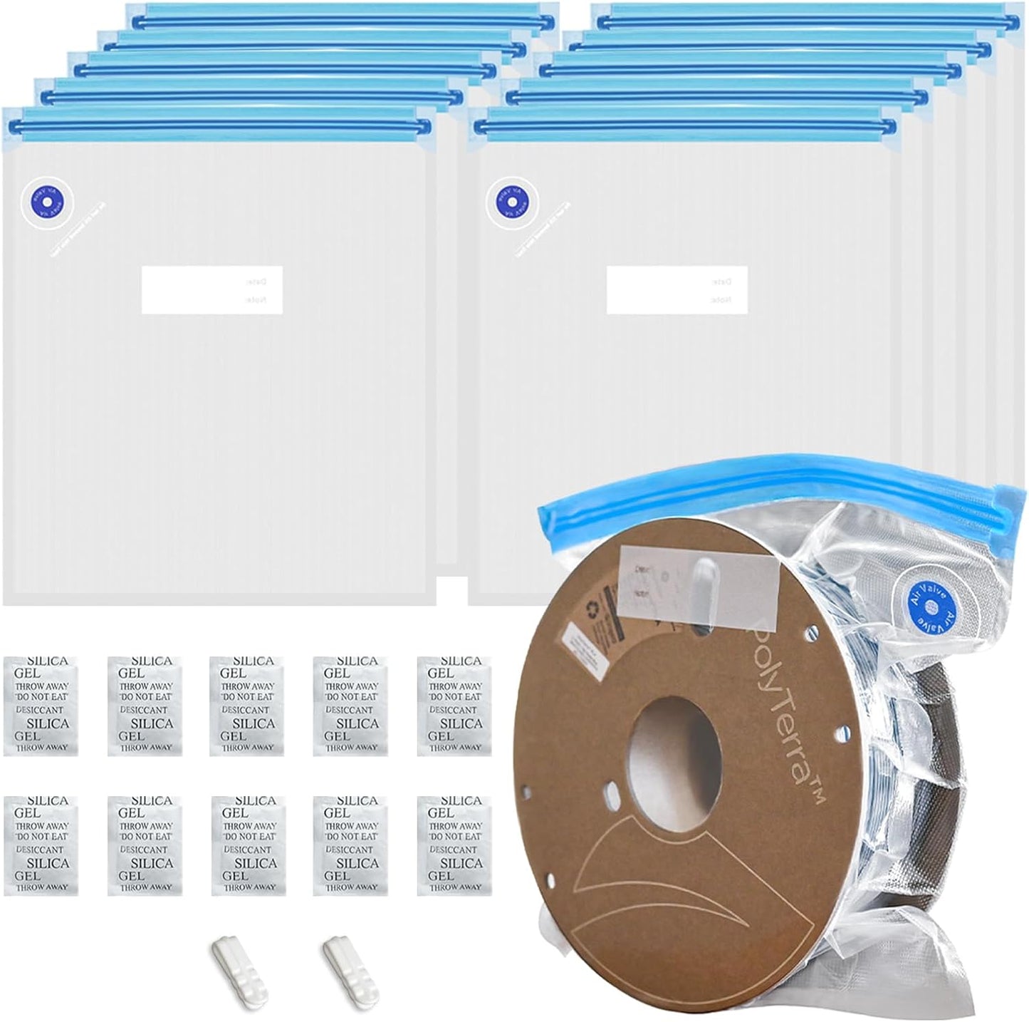 3D Printer Filament Storage Solution: Vacuum Seal Bags w/ Desiccants