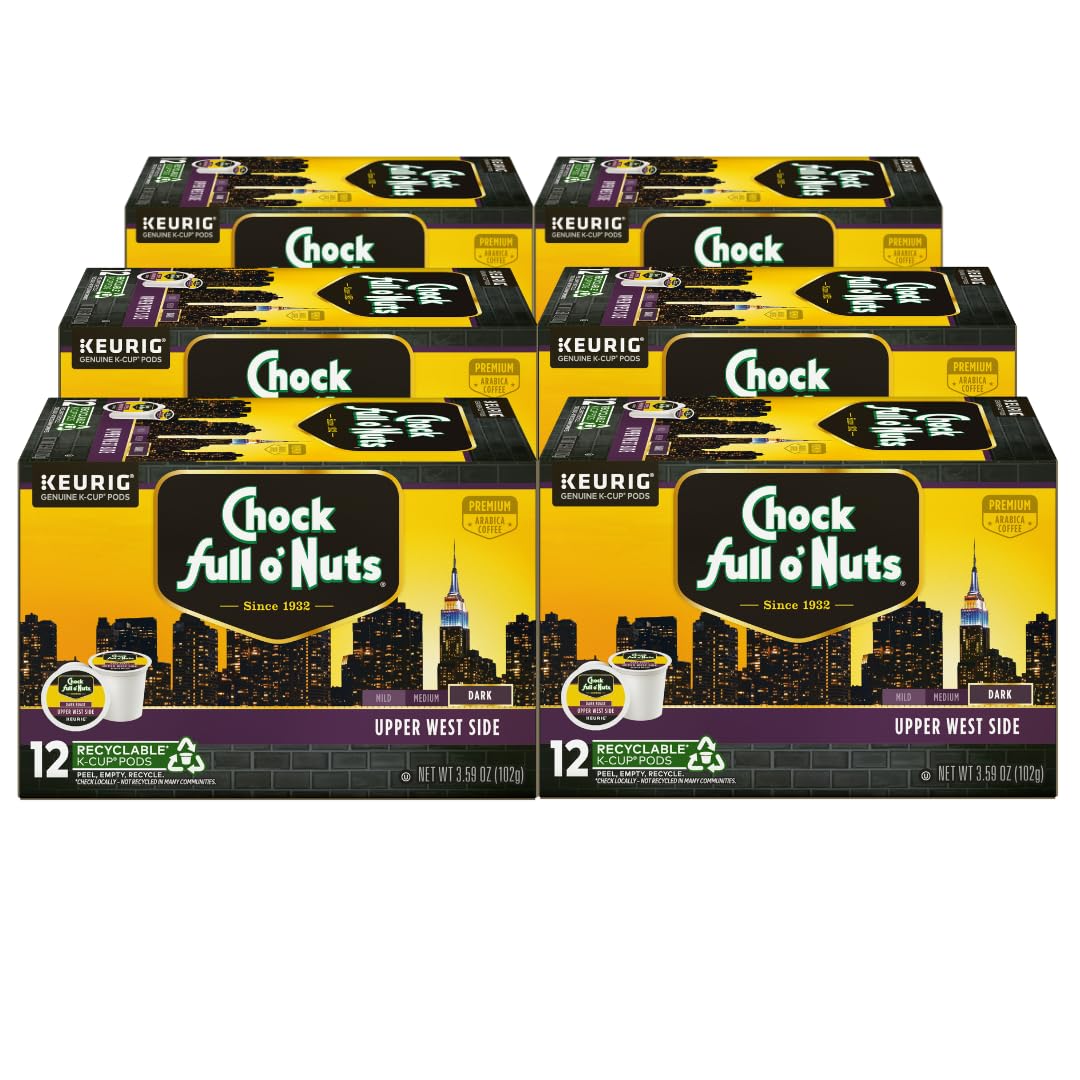Chock Full o'Nuts Upper West Side Dark Roast Coffee Pods 12 CT