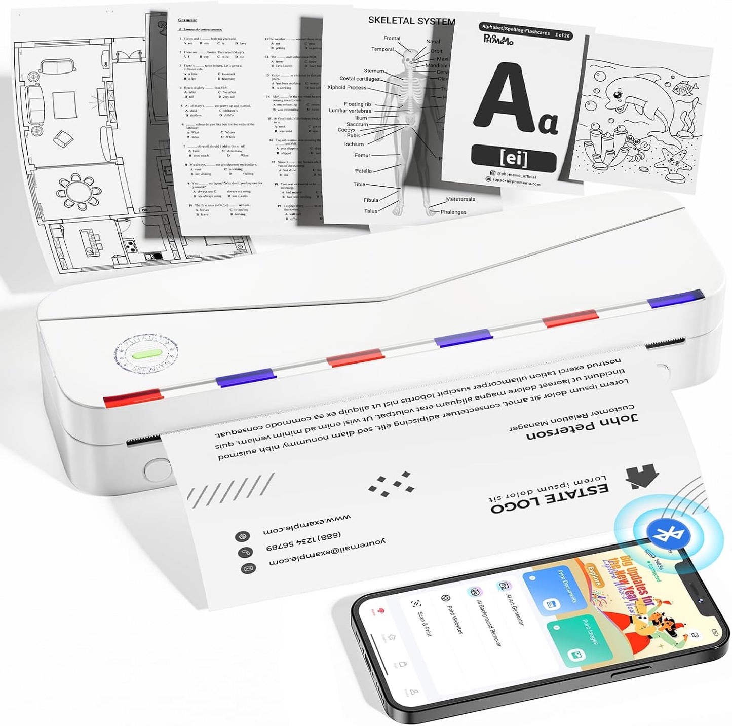Phomemo Portable Wireless Printer: Inkless On-the-Go Printing