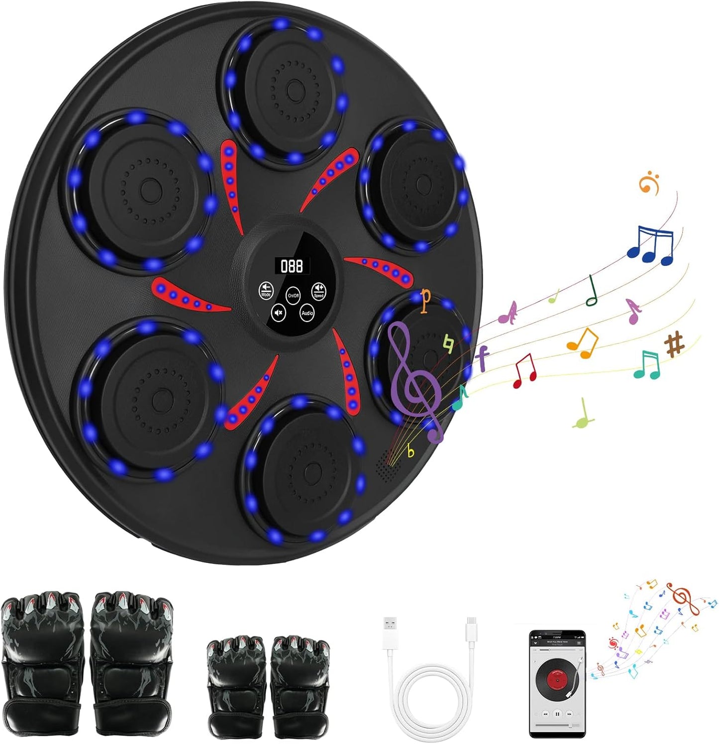 Bluetooth Music Boxing Machine with Gloves
