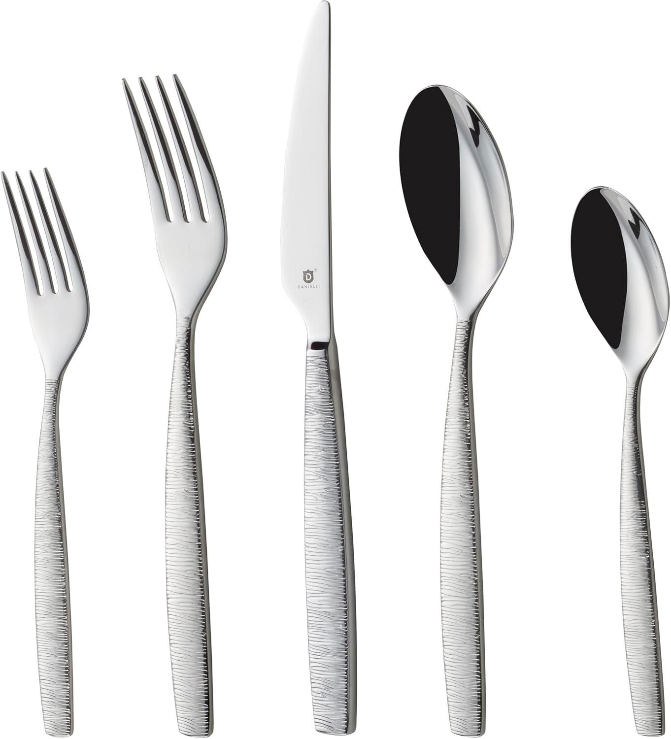 Engraved Silverware Set for 8 - Heavy-Duty Stainless Steel Flatware