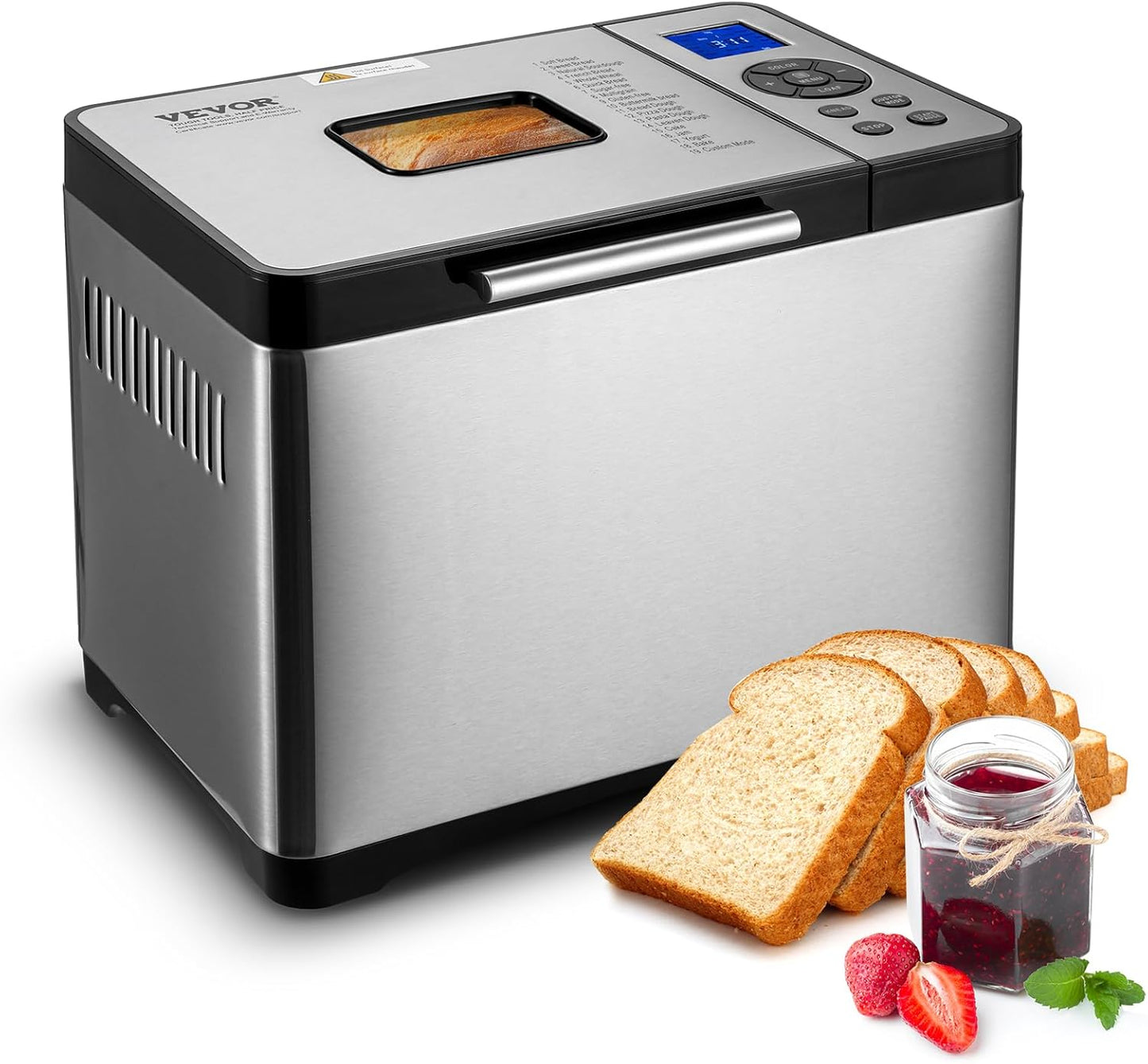 VEVOR 19-in-1 2LB Bread Maker: Gluten-Free & Whole Wheat Options
