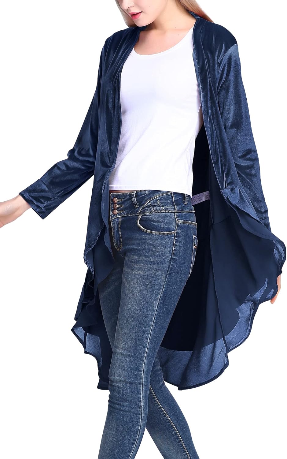 Urban CoCo Women's Long Sleeve Velvet Cardigan Coat Review