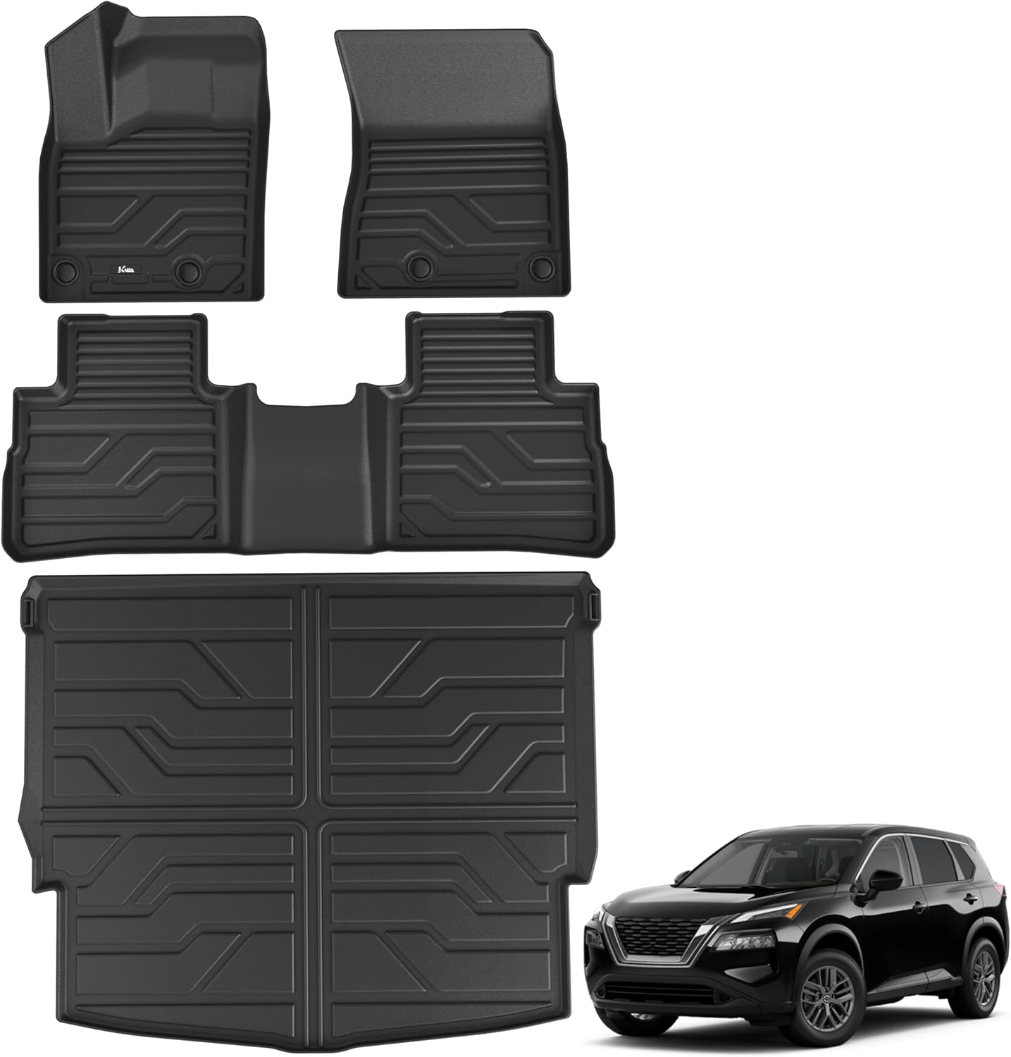 KARPAL Floor Mats for Nissan Rogue 2021-2026 All Weather Protection
