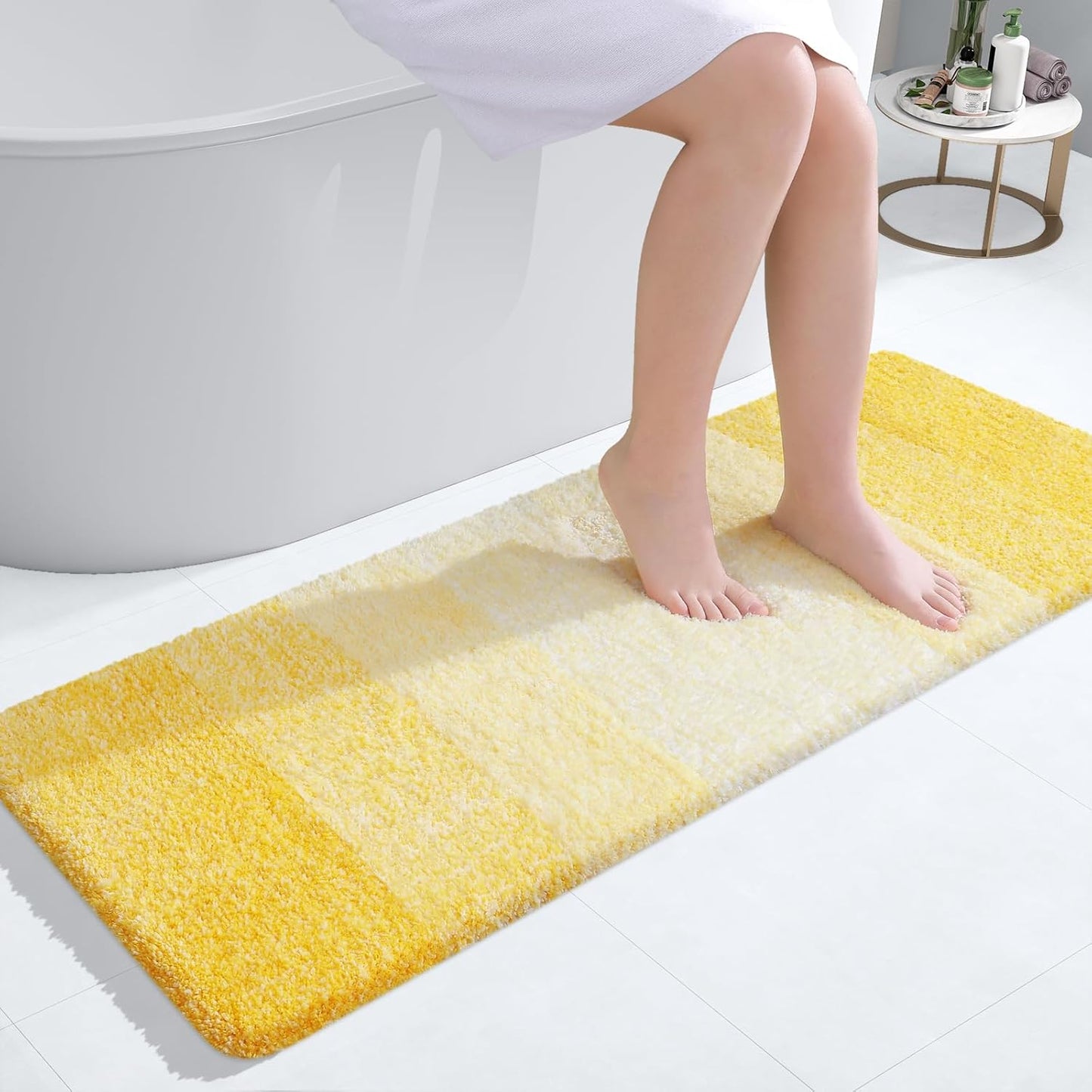 OLANLY Bathroom Runner Rugs: Soft, Absorbent, Stylish Decor