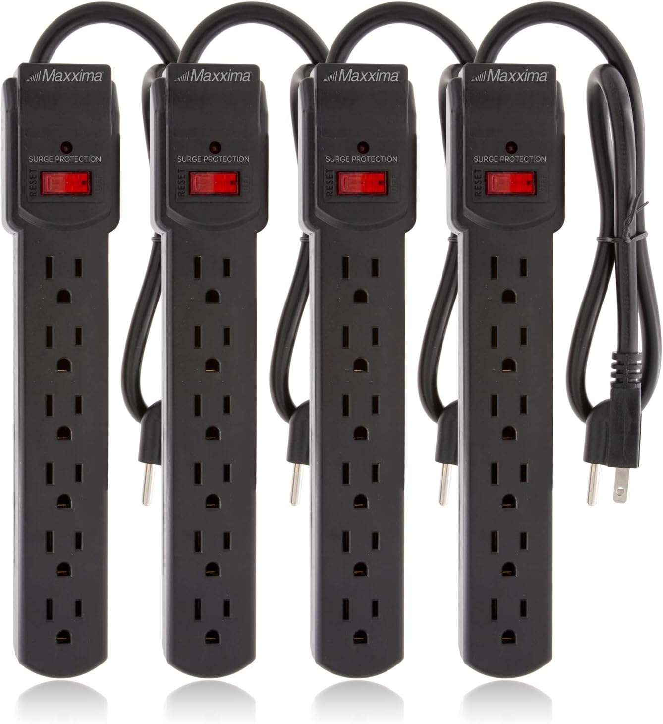 Maxxima 6 Outlet Power Strip - Surge Protection for All Your Devices!