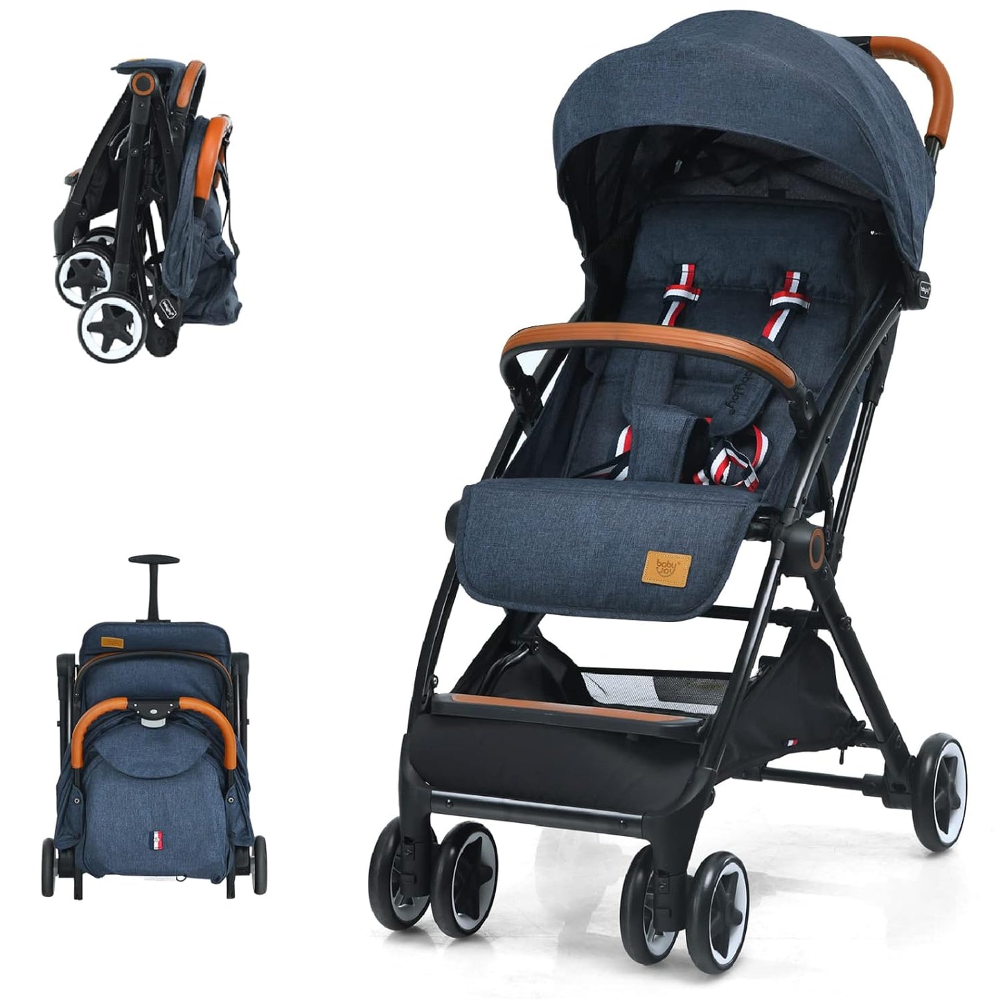 HONEY JOY Travel Stroller: Lightweight Umbrella Stroller for Airplane