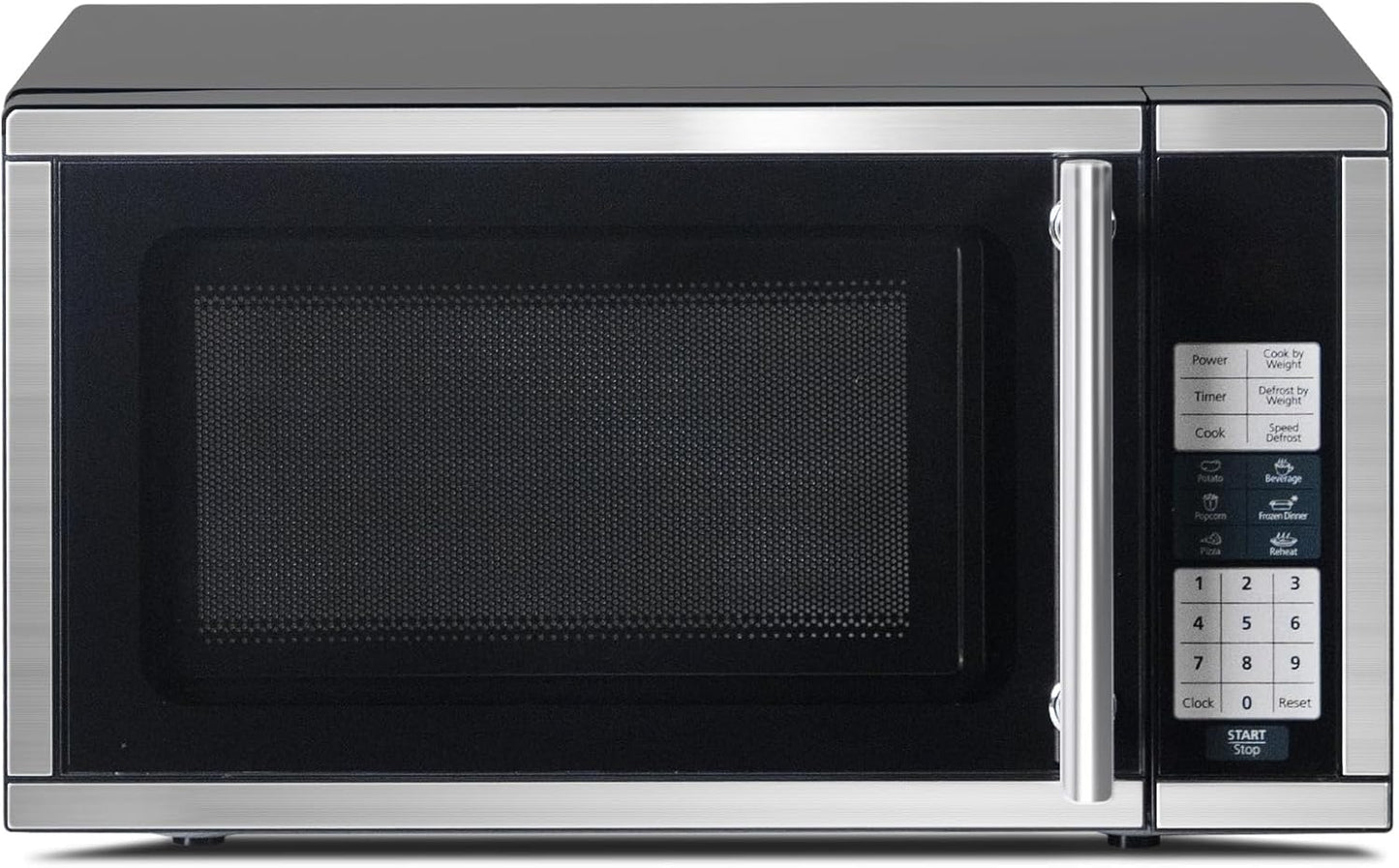 Techomey 0.7 Cu.Ft Stainless Steel Microwave - 6 Auto-Cook Programs