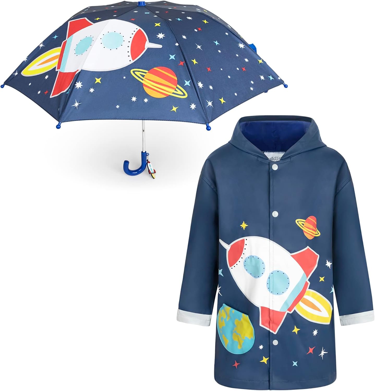 Kids Umbrella and Raincoat Set for Boys and Girls - Fun Styles
