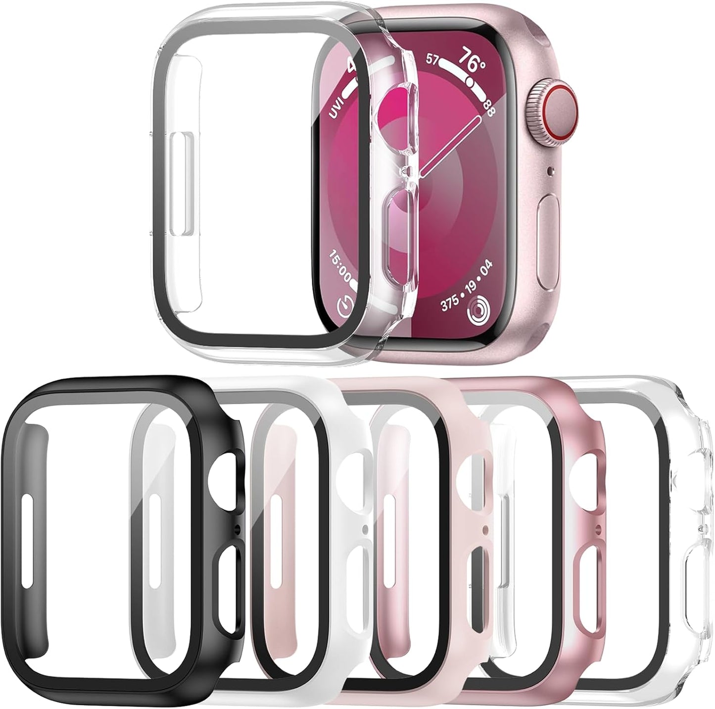 Ultra-Thin 5 Pack Apple Watch Series 9 45mm Bumper Case