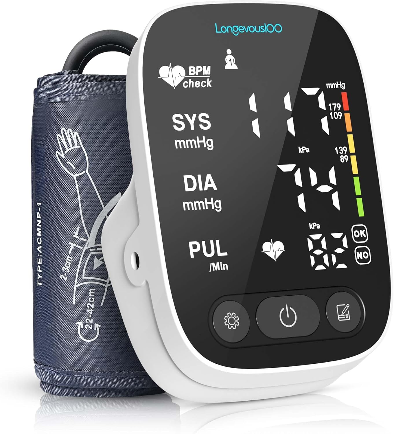 LongevousiOO: Accurate Home BP Monitor with Large Cuff