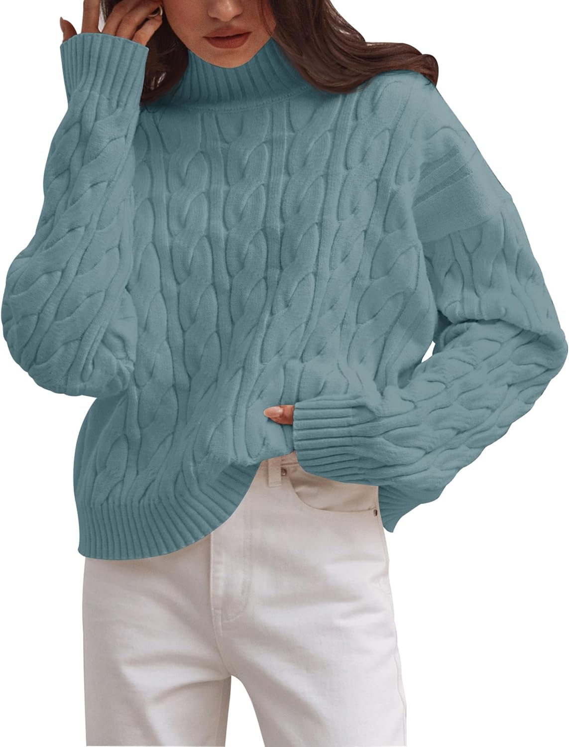 ZESICA Women's Chunky Pullover Sweater for Fall and Winter