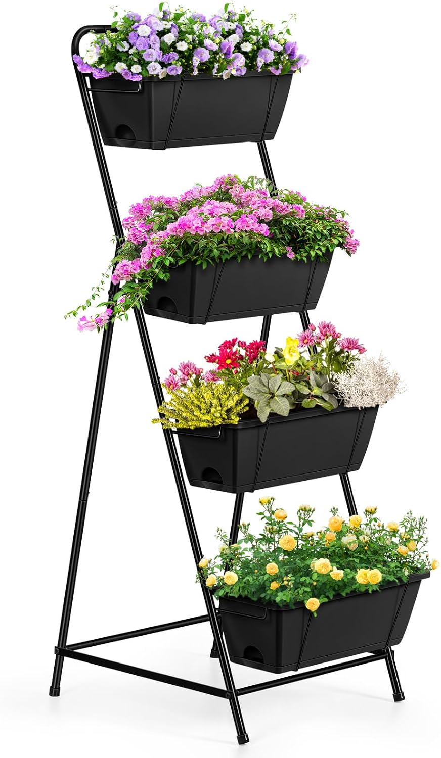 Vertical Garden Planter 4 Tier Planters for Outdoor Plants