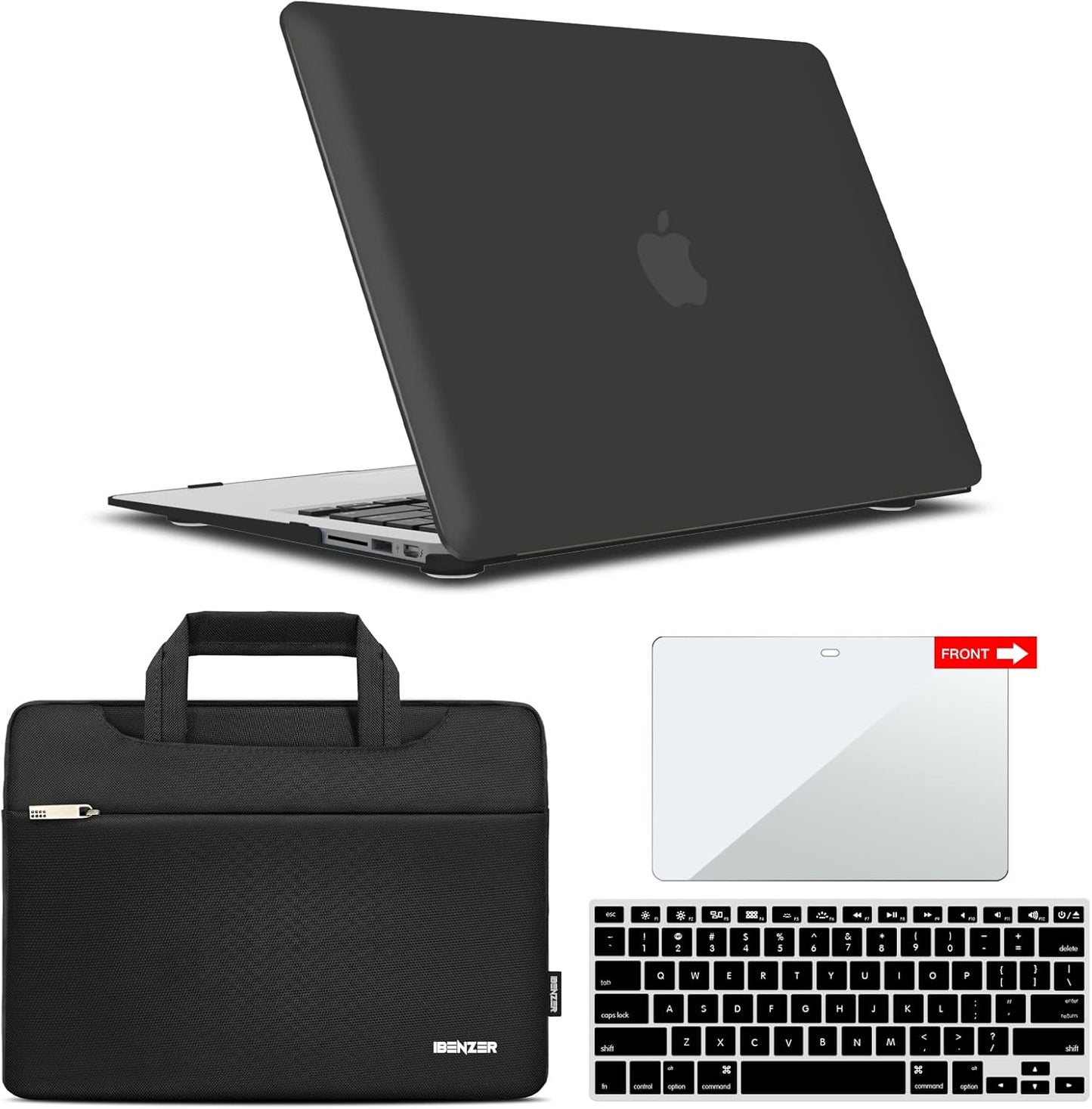 IBENZER MacBook Air 13 Inch Case with Keyboard Cover & Bag