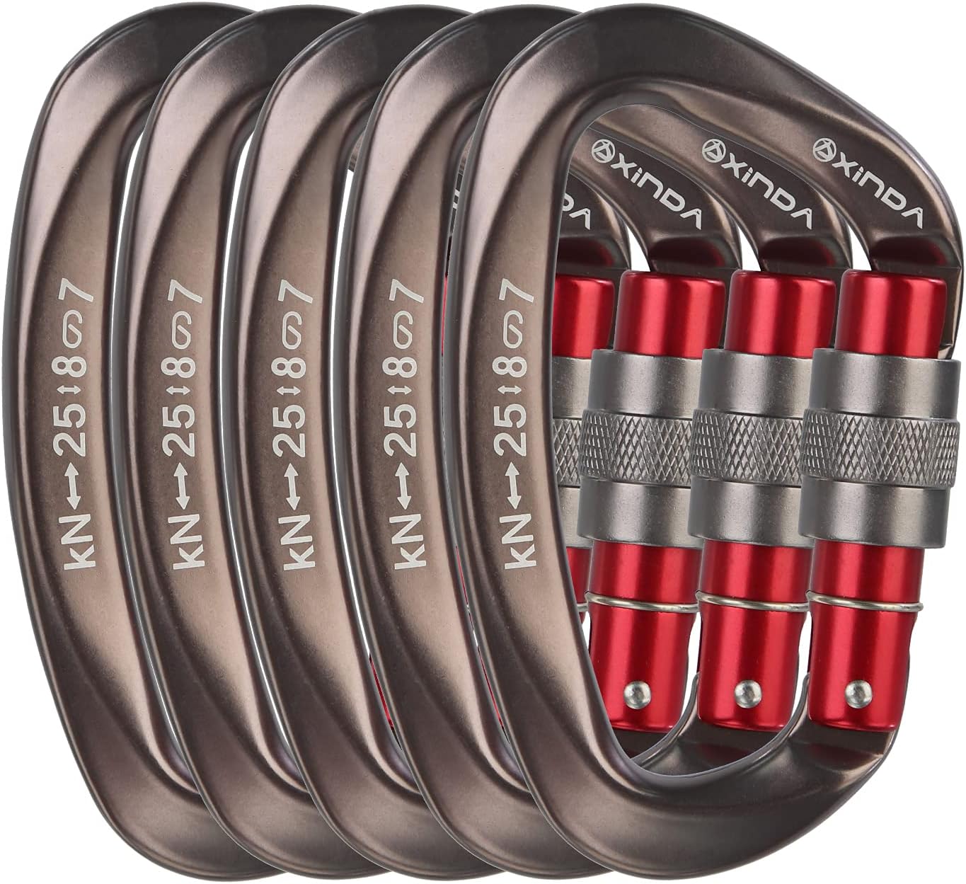 Heavy Duty Screwgate Locking Carabiner Clip for Climbing