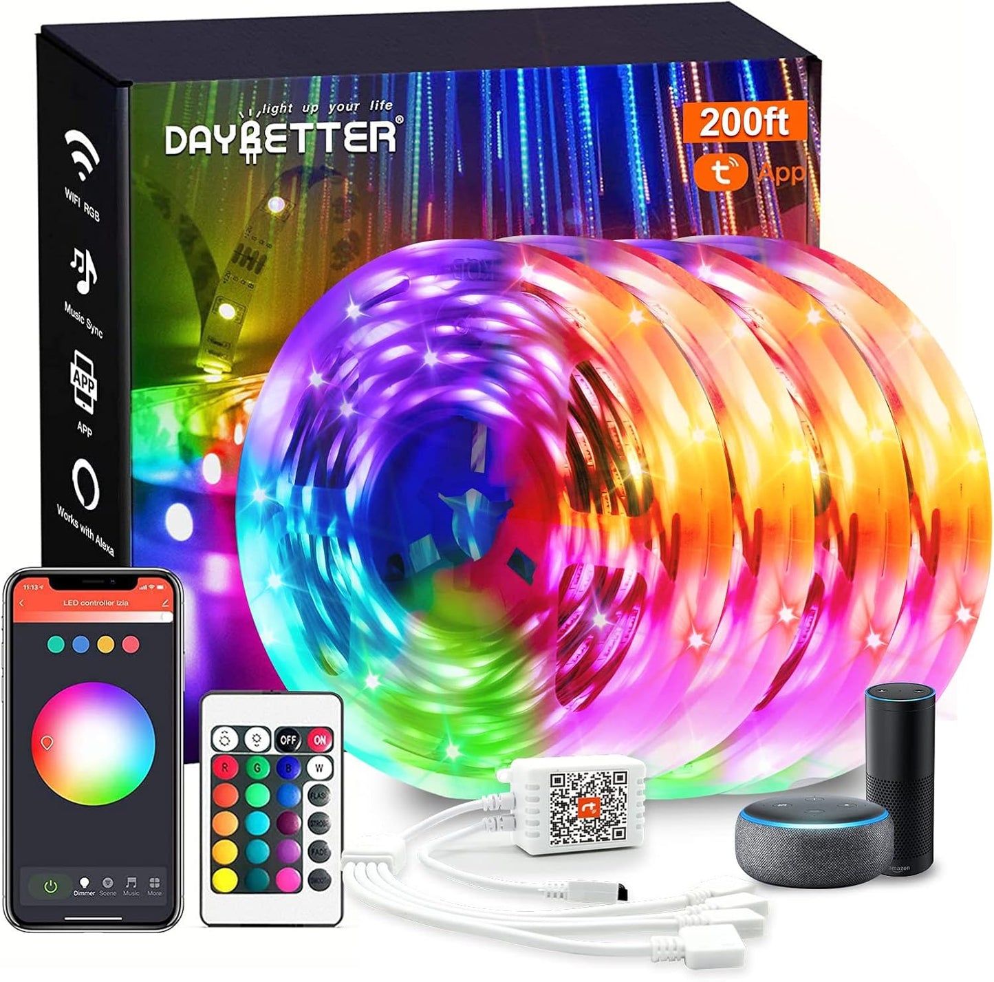 Smart WiFi LED Strip Lights for Home Decor and Parties