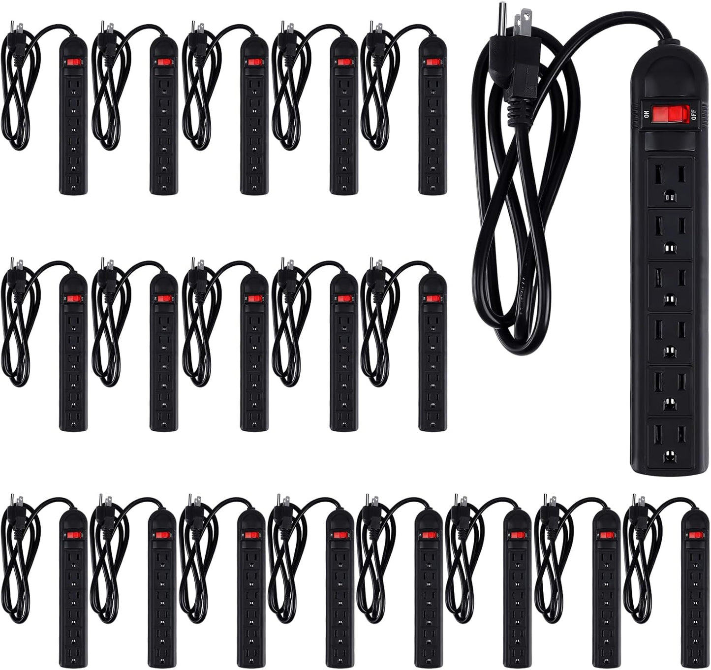 Kanayu 6 Outlet Surge Protector Power Strip: Low Profile & Reliable