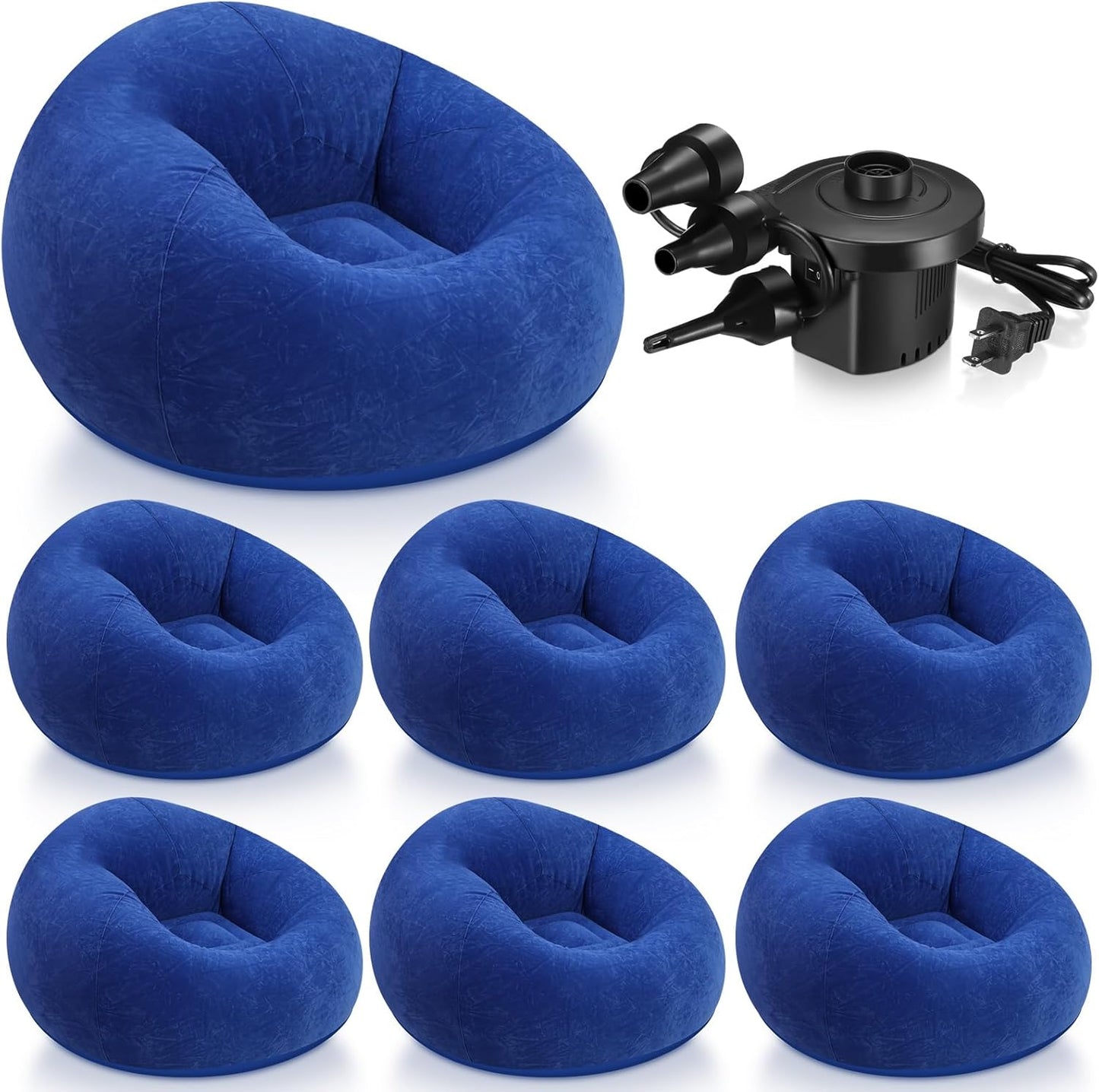 Inflatable Bean Bag Chairs for Adults with Electric Pump Set