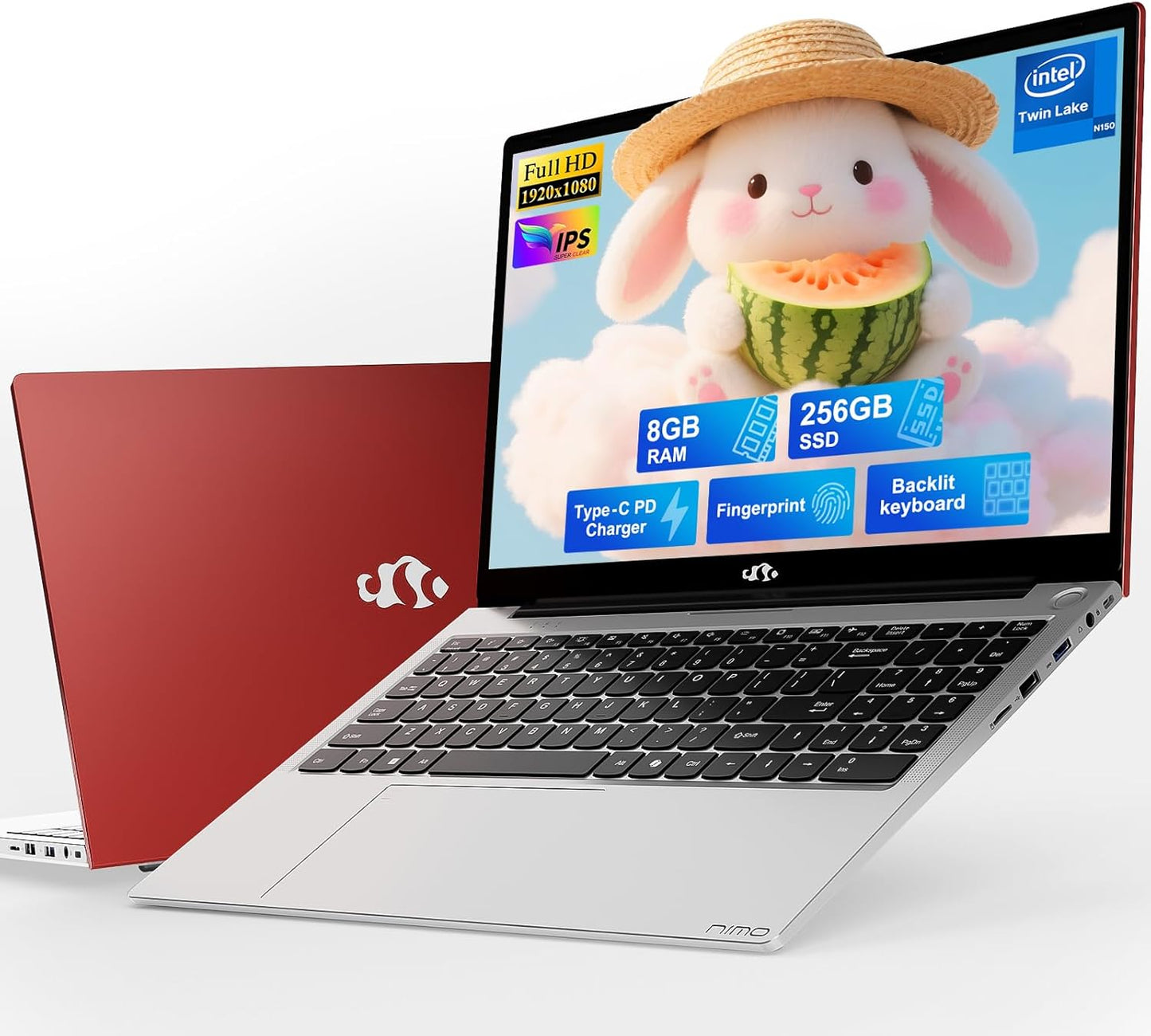 NIMO 15.6 IPS FHD Student Laptop with 8GB RAM and 256GB SSD