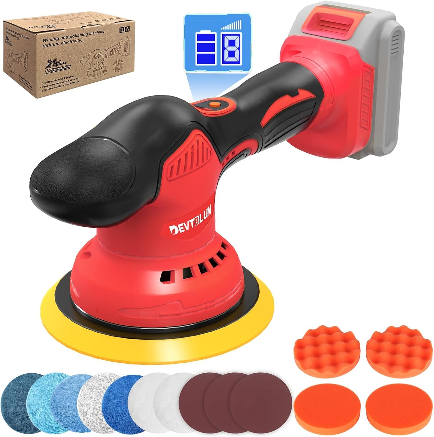 Cordless Car Buffer Polisher for Milwaukee M18 Battery Kit
