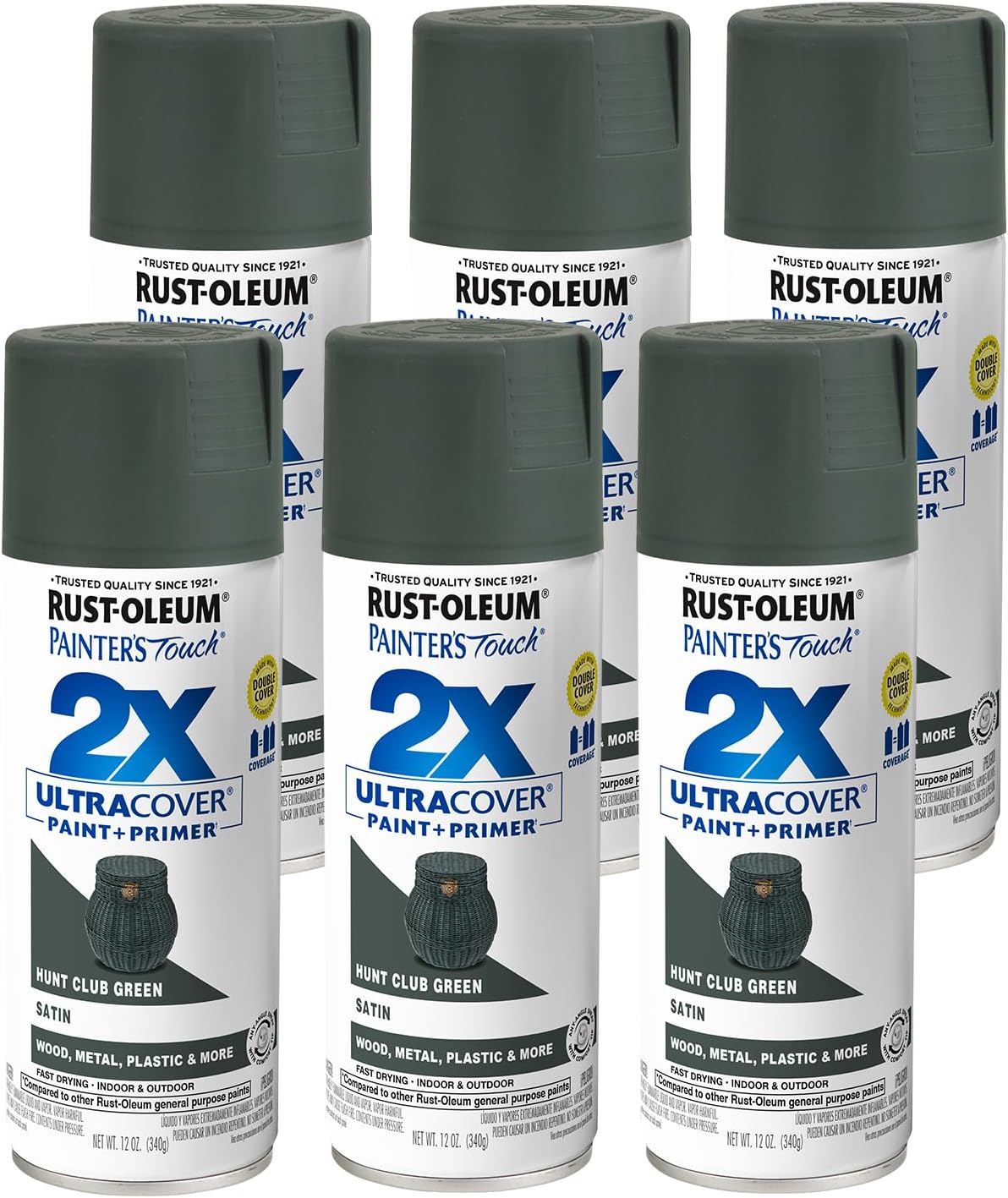 Rust-Oleum Painter's Touch 2X Ultra Cover Spray Paint 6 Pack