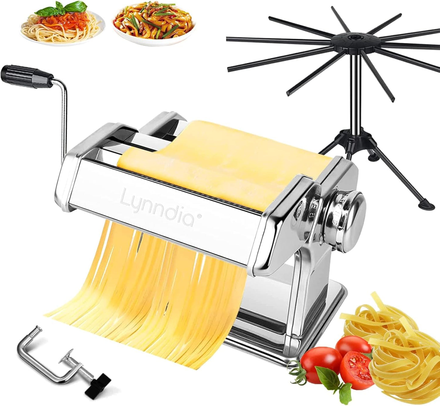 Stainless Steel Pasta Maker Machine with Adjustable Thickness