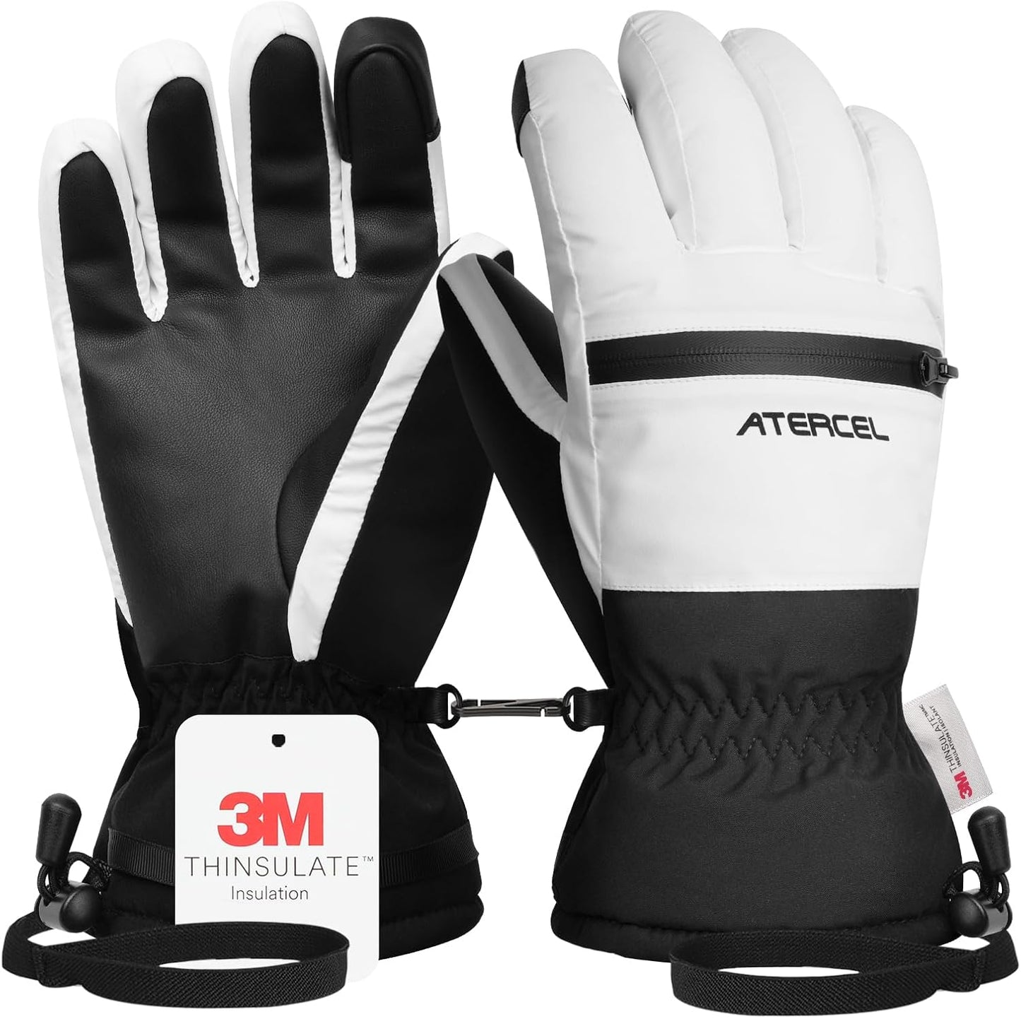 ATERCEL Waterproof Ski Gloves - Warm & Touchscreen