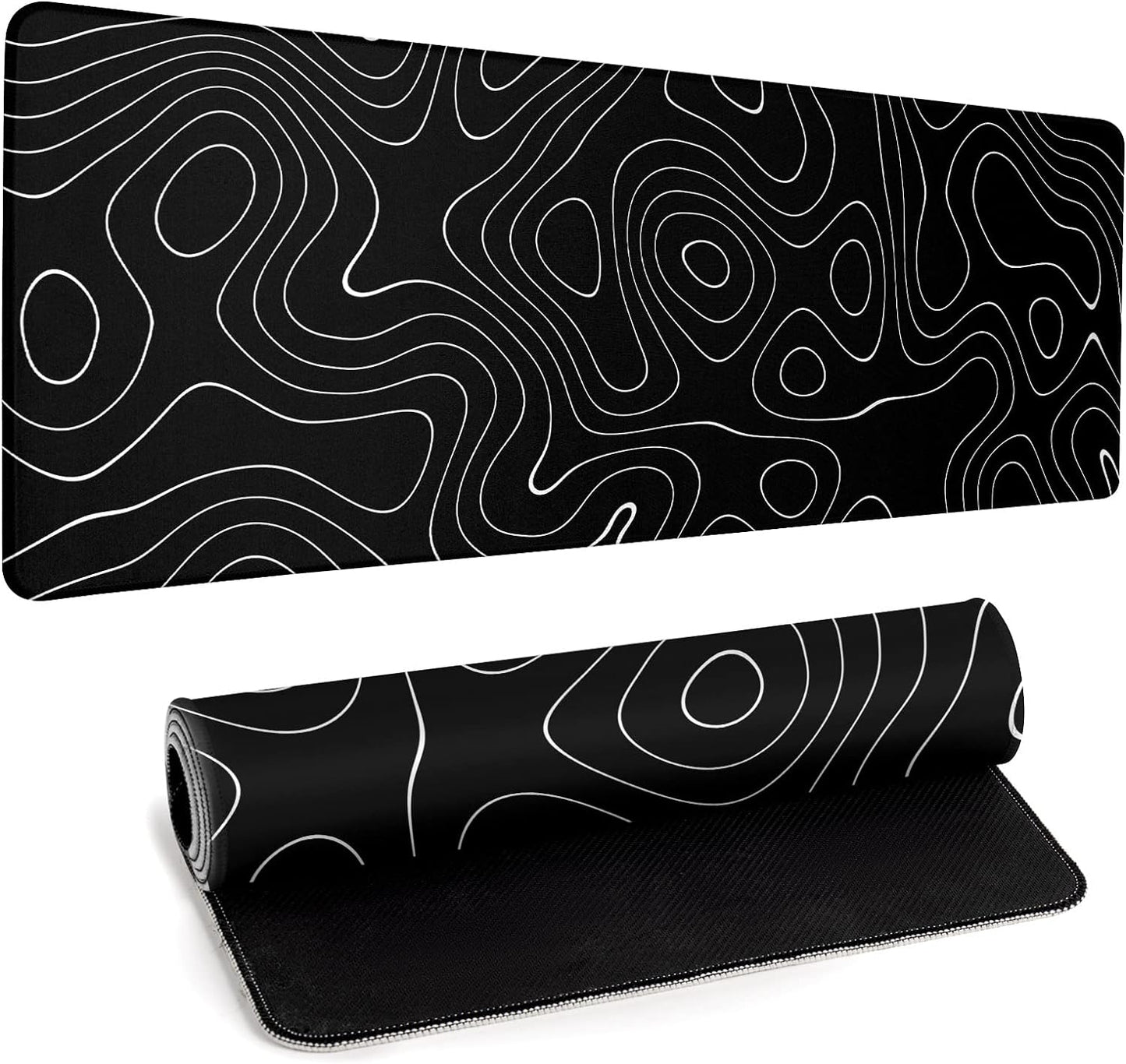 XL Topo Map Gaming Mouse Pad - Non-Slip Base