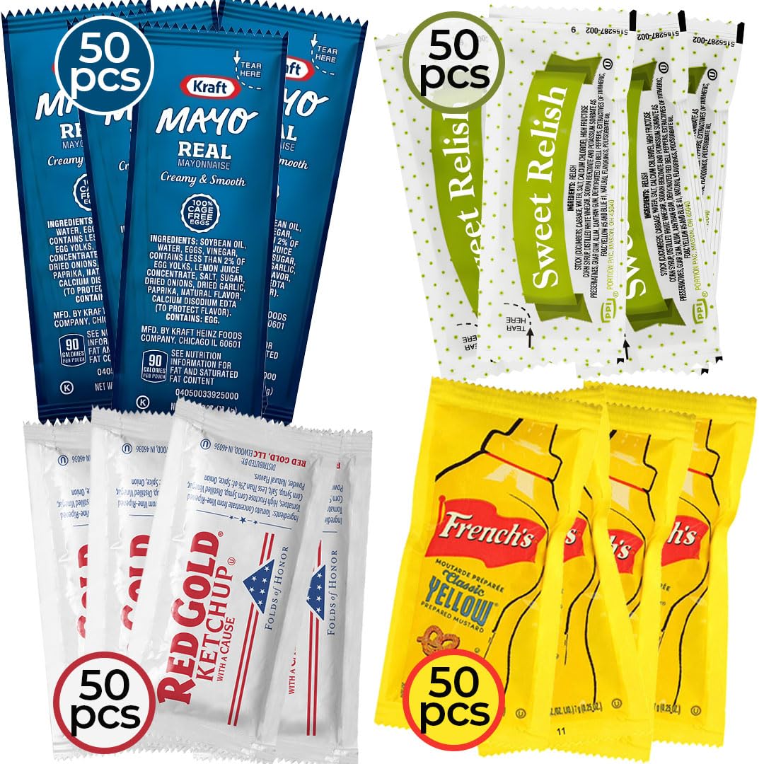 Individual Condiment Packets Variety Pack for Every Occasion