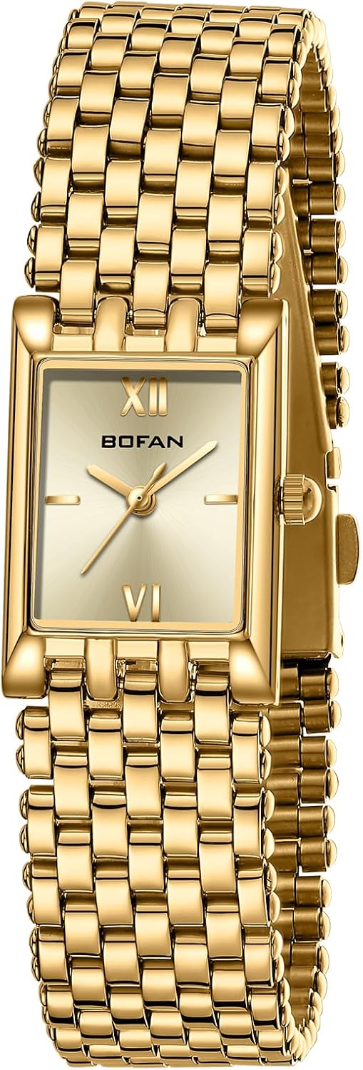 BOFAN Gold Ladies Watch: Stylish & Waterproof